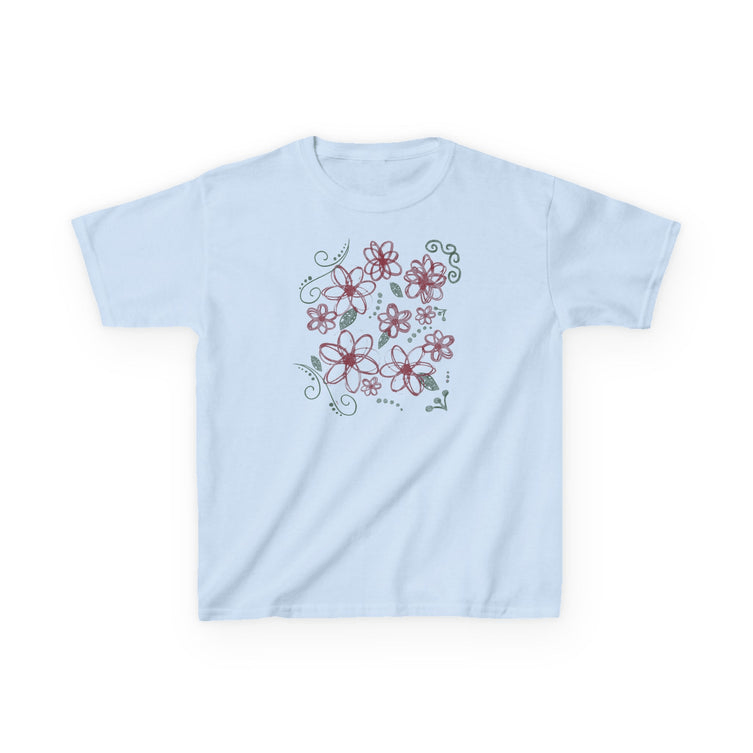 Other Blue Burgundy Floral Doodle Baby Tee Size M / US 6-8 / IT 42-44 - 3 Thumbnail