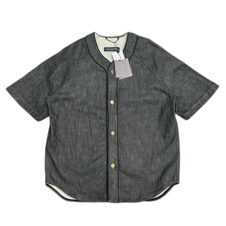 Louis Vuitton Louis Vuitton SS22 Denim Short Sleeve Cardigan Size US XL / EU 56 / 4 - 1 Thumbnail