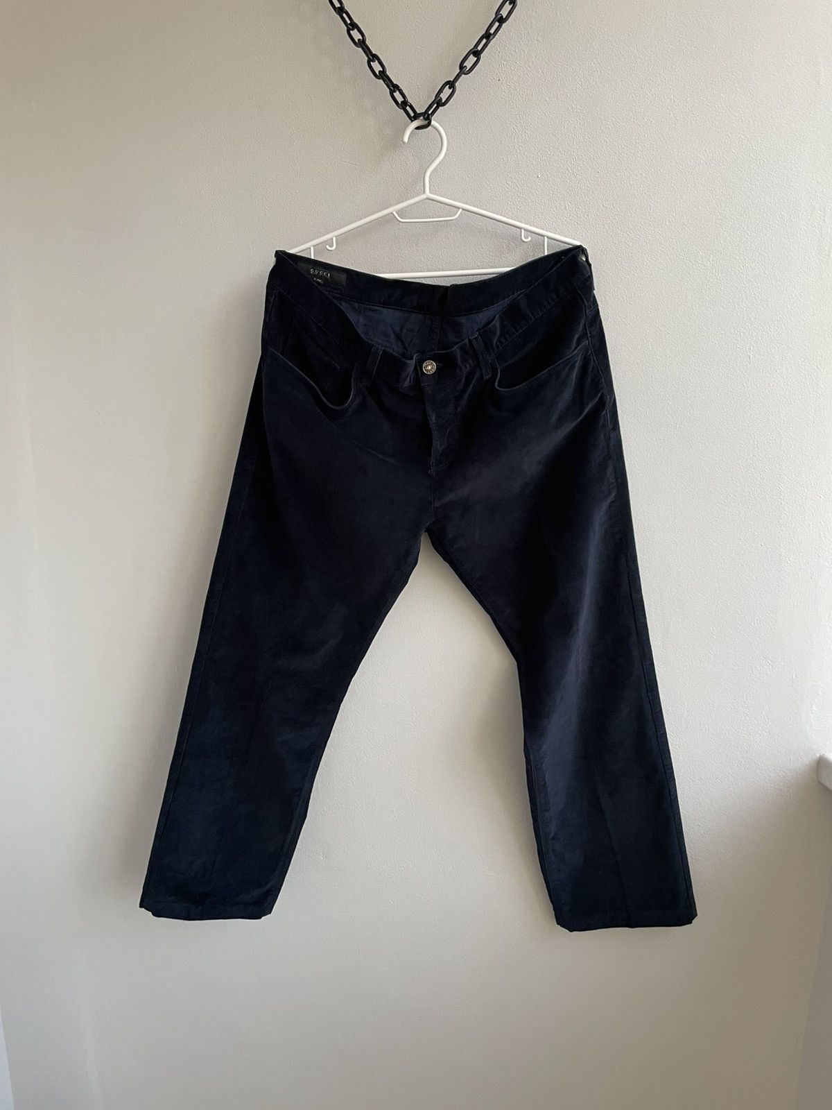 Gucci Gucci Vintage Velvet Black / Dark Blue Pants Jeans Size US 36 / EU 52 - 2 Thumbnail