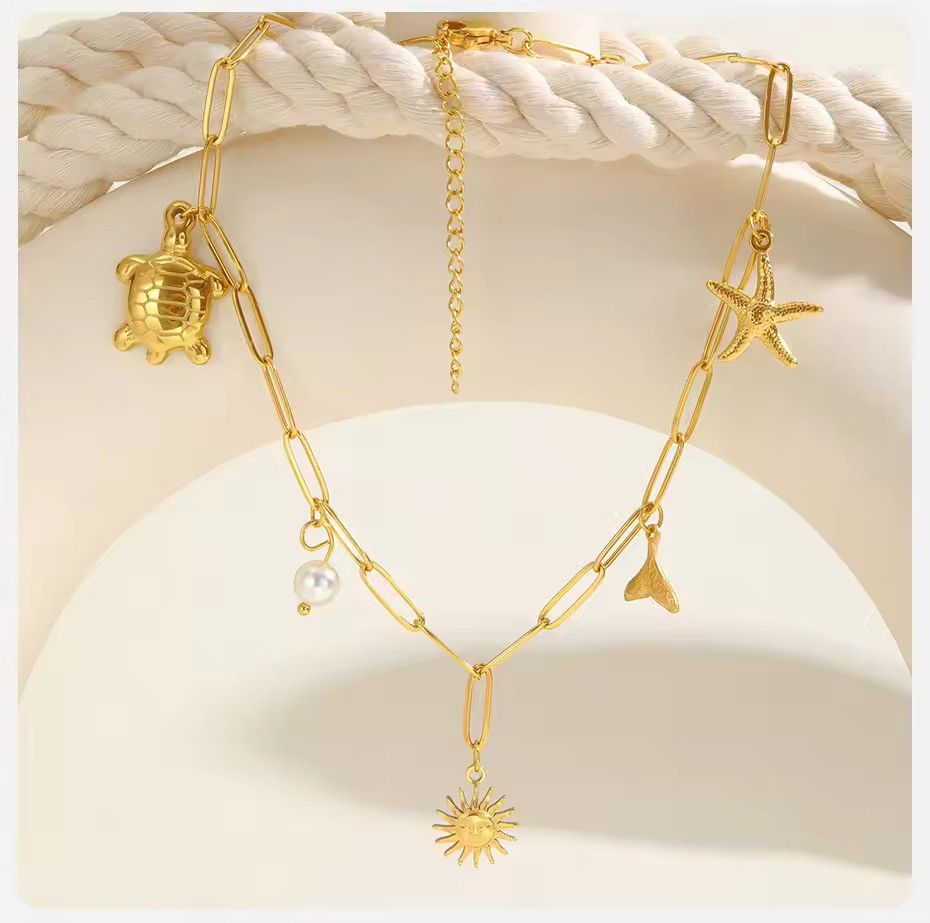 Other Shell Pearl Starfish Fish Accessories Necklace Size ONE SIZE - 1 Thumbnail