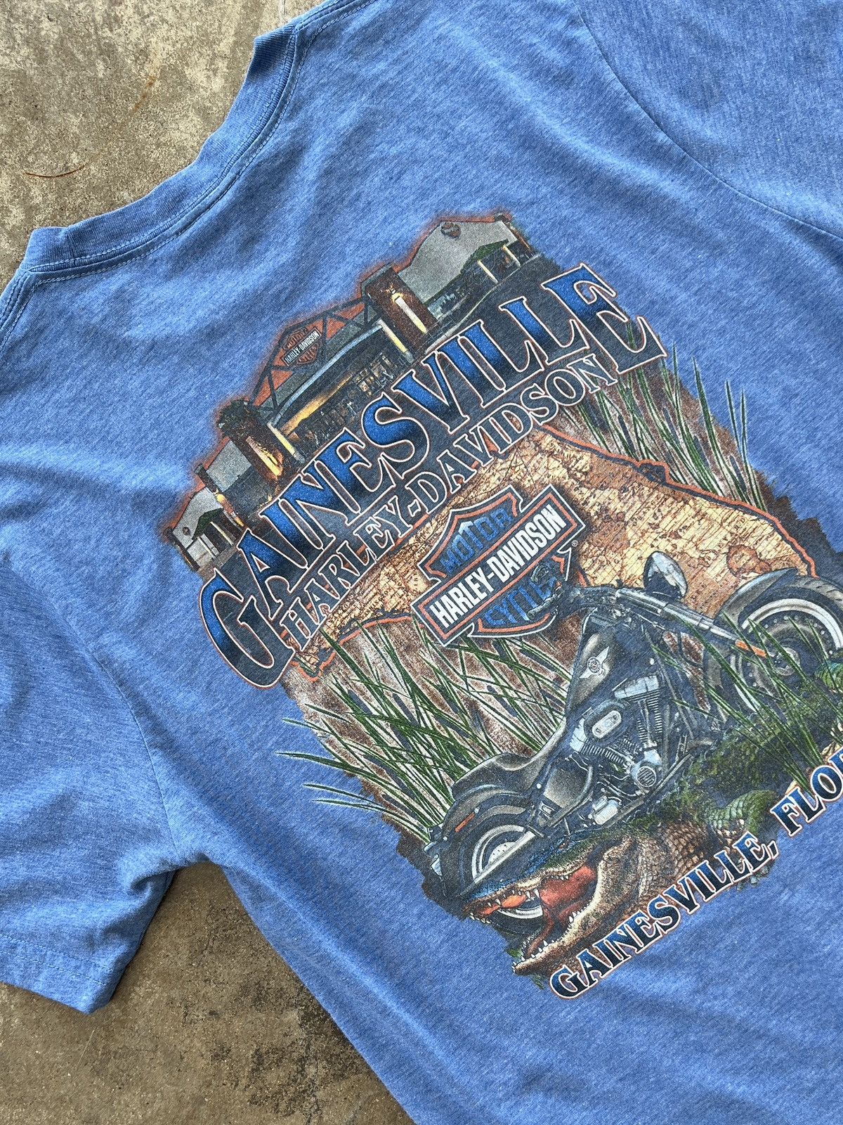 Harley Davidson × Vintage Vintage Harley Davidson Motorcycle Gainesville Tee Medium Size US M / EU 48-50 / 2 - 1 Thumbnail