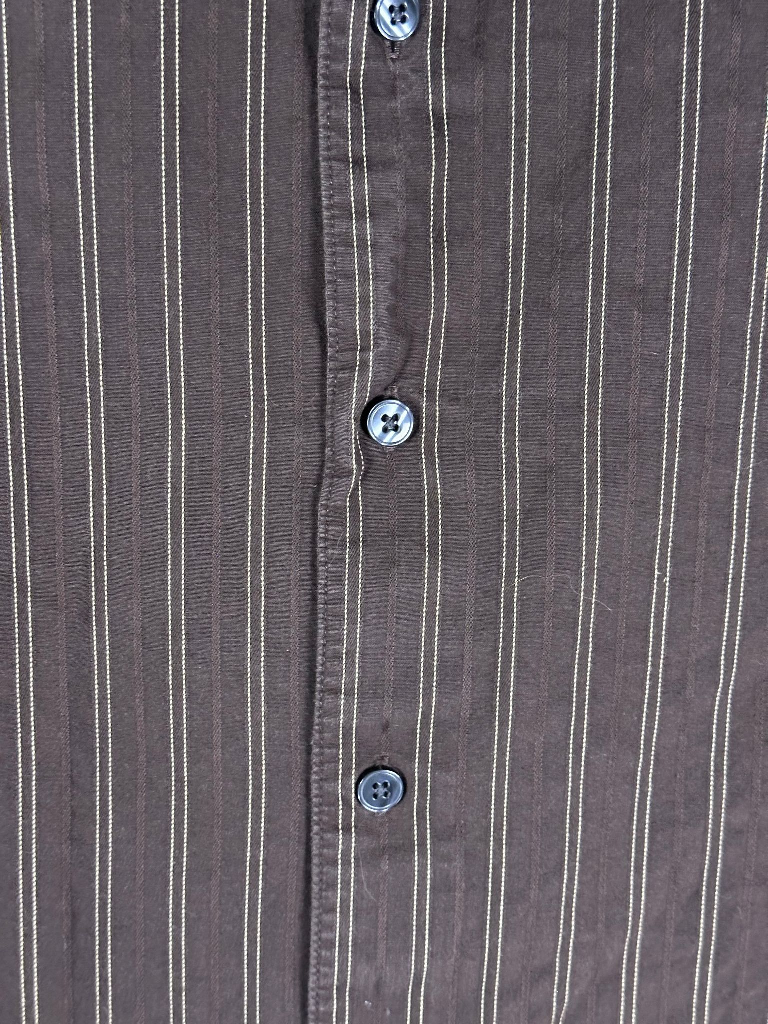 Axist AXIST Shirt Mens L Modern Fit Brown Stripe Long Sleeve Size US L / EU 52-54 / 3 - 2 Thumbnail