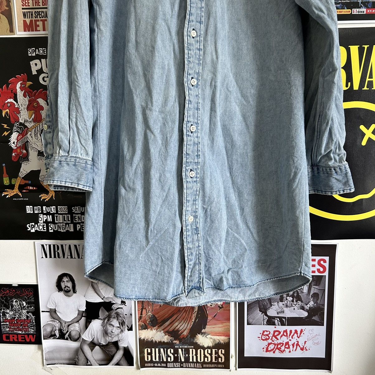 Ralph Lauren Vintage Ralph Lauren Distressed Denim Long Sleeve Shirt Size US M / EU 48-50 / 2 - 4 Thumbnail