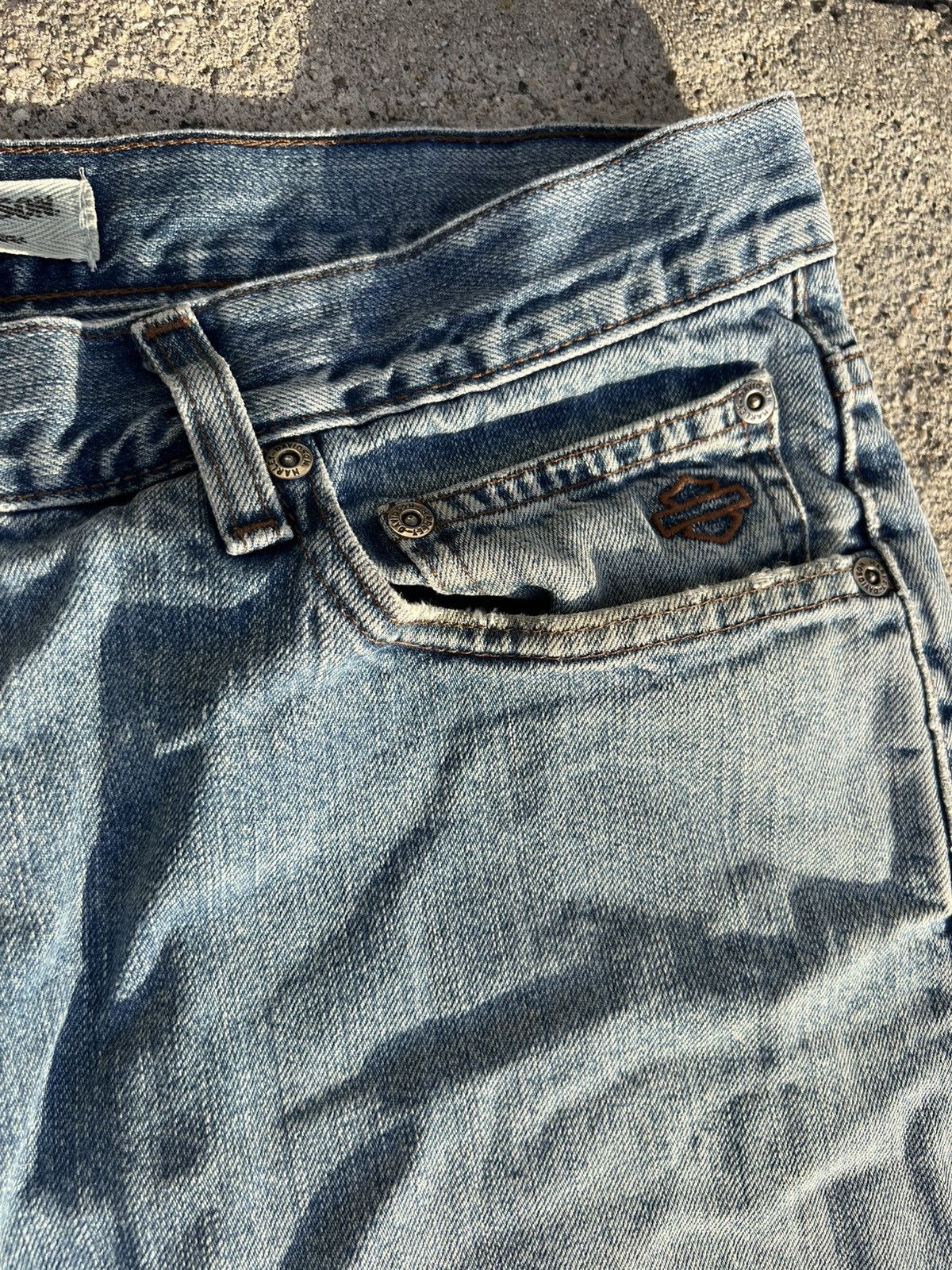Vintage 90’s 2000’s Y2K VTG Vintage Harley Davidson Denim Blue Jeans Size US 36 / EU 52 - 10 Thumbnail
