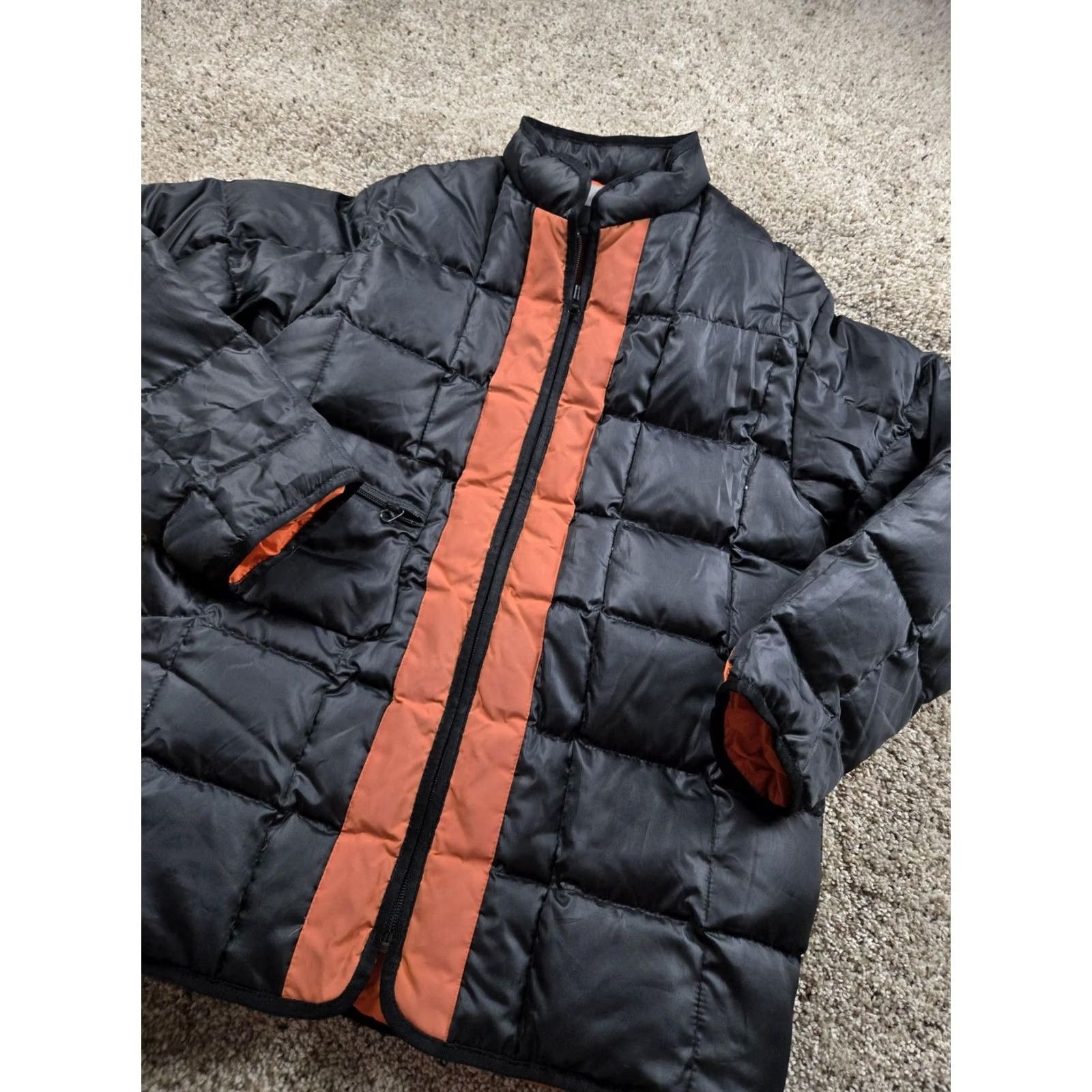 Nike VINTAGE Nike Puffer Jacket Womens M Black Down Full Zip Reflective Y2K Jacket Size M / US 6-8 / IT 42-44 - 2 Thumbnail
