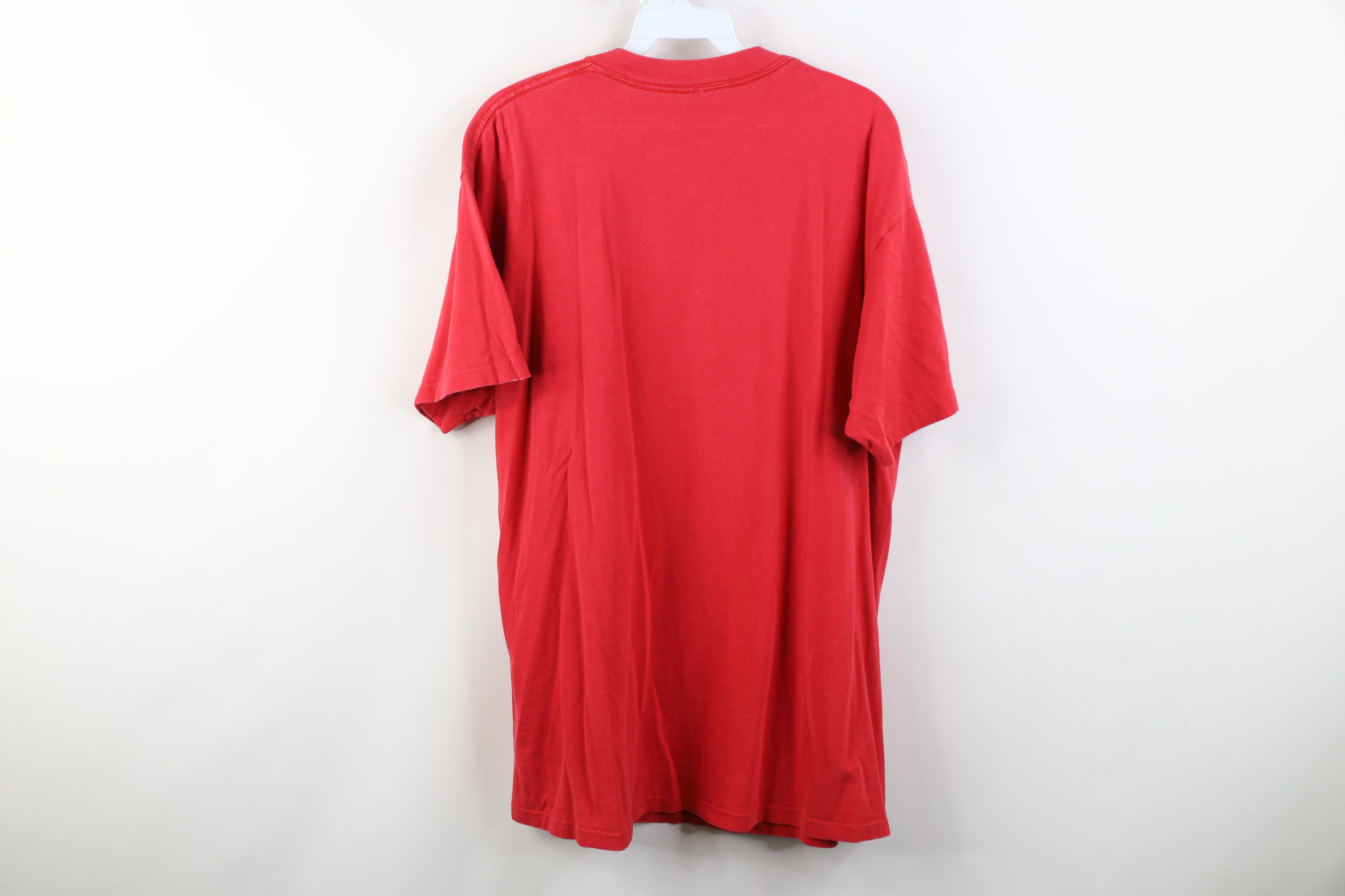 Vintage Vintage 90s Spell The Ohio State University T-Shirt Red USA Size US XL / EU 56 / 4 - 13 Thumbnail