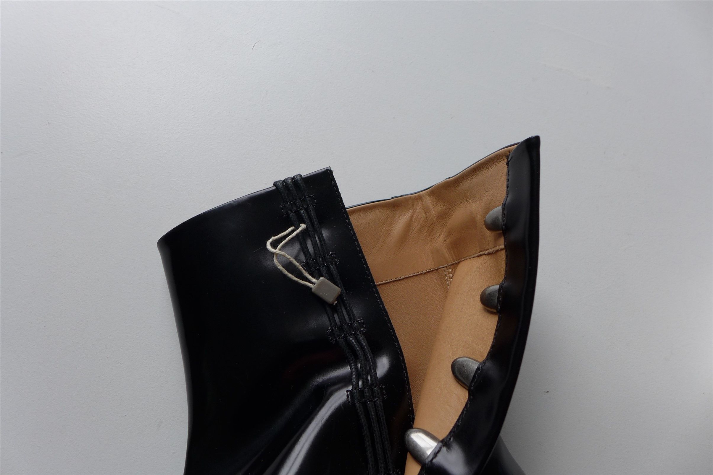 Maison Margiela Margiela Tabi Airbag Heel Boots - Black Polished Leather Size US 11 / EU 44 - 14 Thumbnail