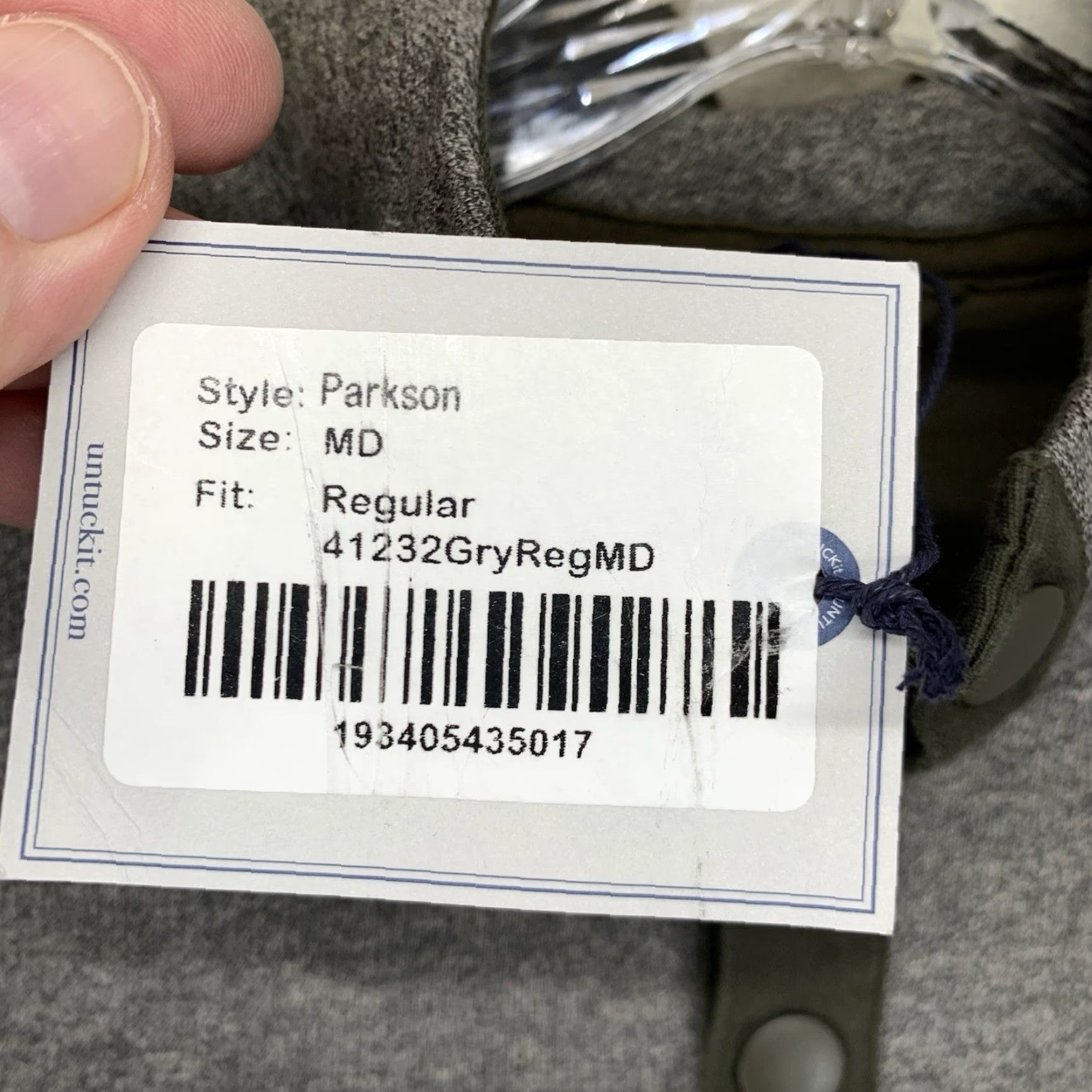 UNTUCKit UNTUCKit Parkson Snap Fleece Pullover Mens Gray Green Size M Sweater Casual Travel Lightweight Mock Neck Solid Cotton Polyester Regular Knit - Mens Size US M / EU 48-50 / 2 - 2 Thumbnail
