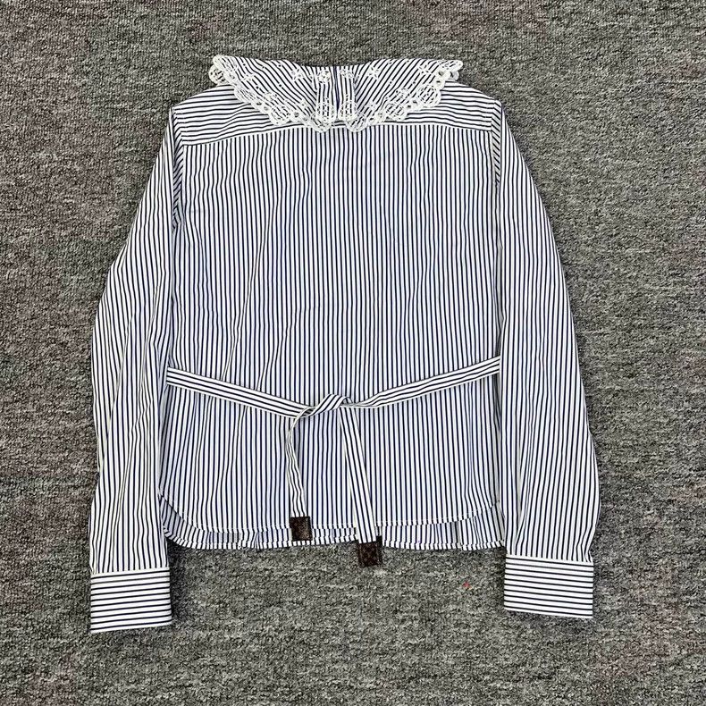 Louis Vuitton Louis Vuitton Ruffled striped shirt Size XXS / US 00 / IT 34 - 2 Thumbnail