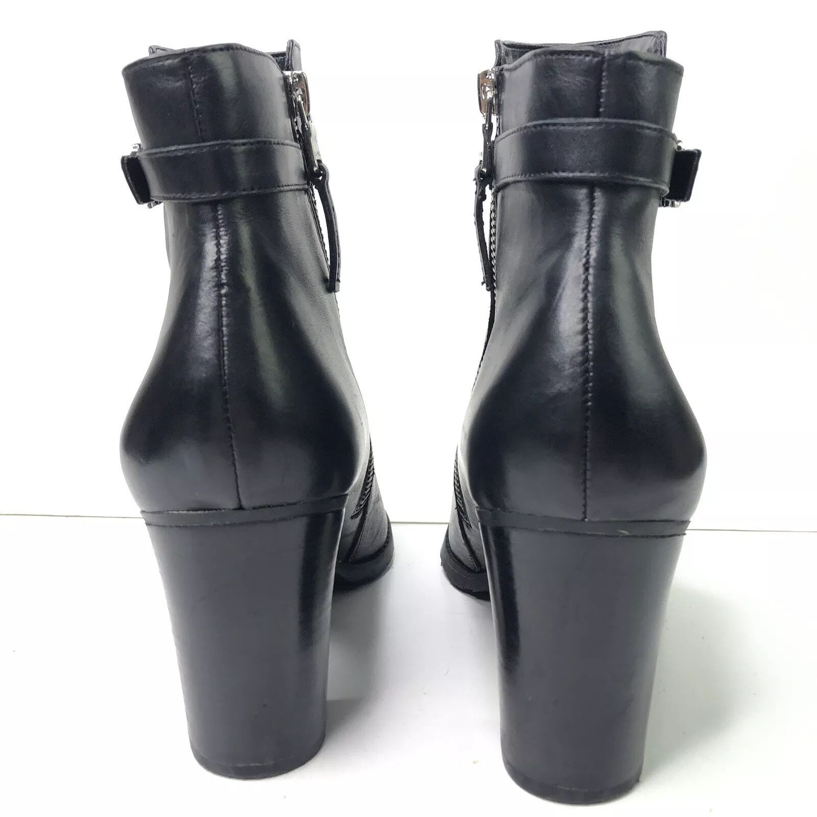 Ralph Lauren Ralph Lauren Black Boot 8.5 Heel Adjustable Buckle Ankle Zip Size US 8.5 / IT 38.5 - 5 Thumbnail