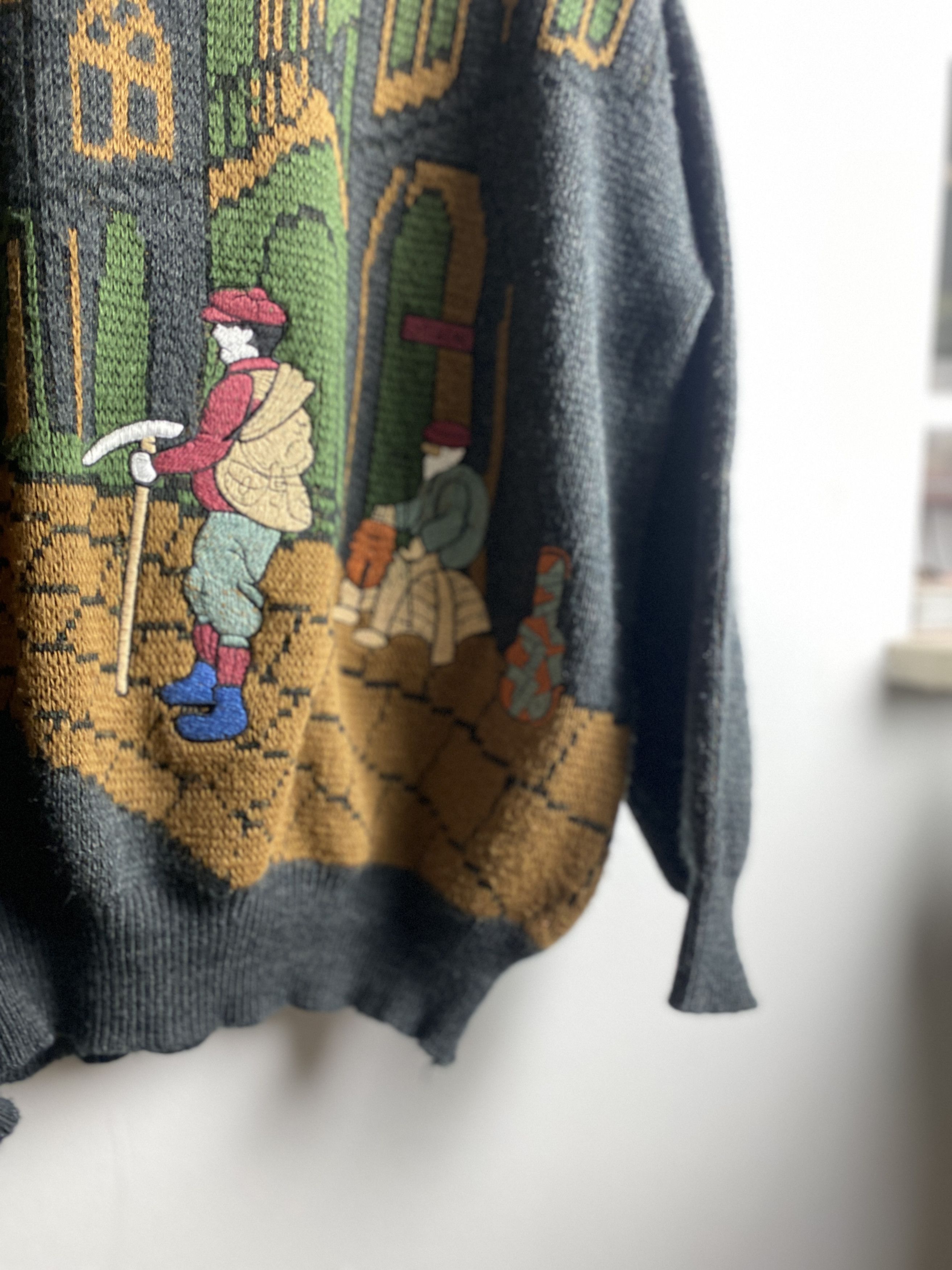 Vintage Vintage sweater knitwear jumper art miners Size US XL / EU 56 / 4 - 2 Thumbnail