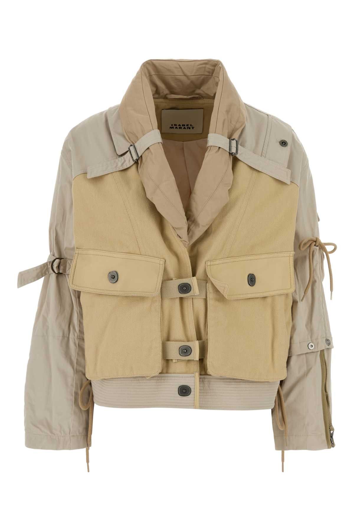 Isabel Marant Two-Tone Gabardine And Stretch Poplin Julissa Jacket Size S / US 4 / IT 40 - 1 Thumbnail