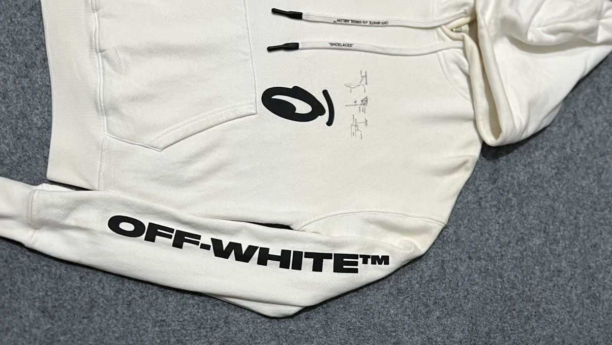 Hoodie Fleece Man Off-White Split Arrows white