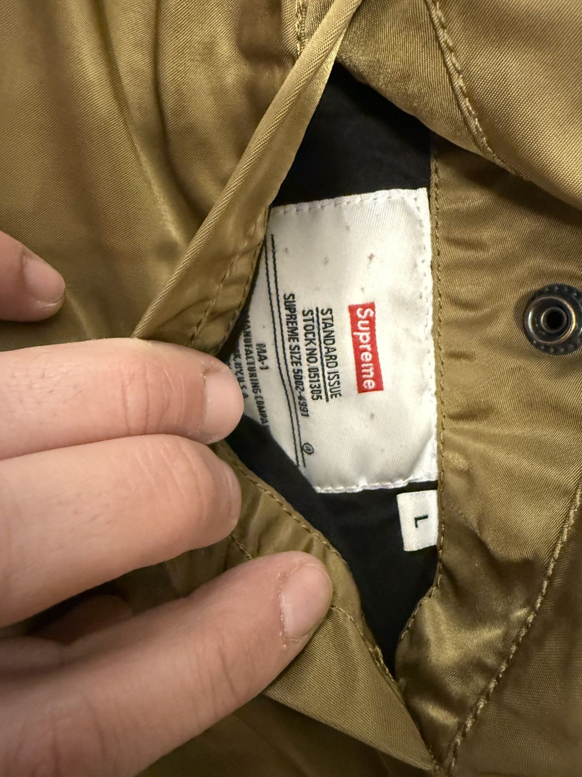 Supreme Supreme blood chit MA-1 bomber jacket gold large Size US L / EU 52-54 / 3 - 3 Thumbnail