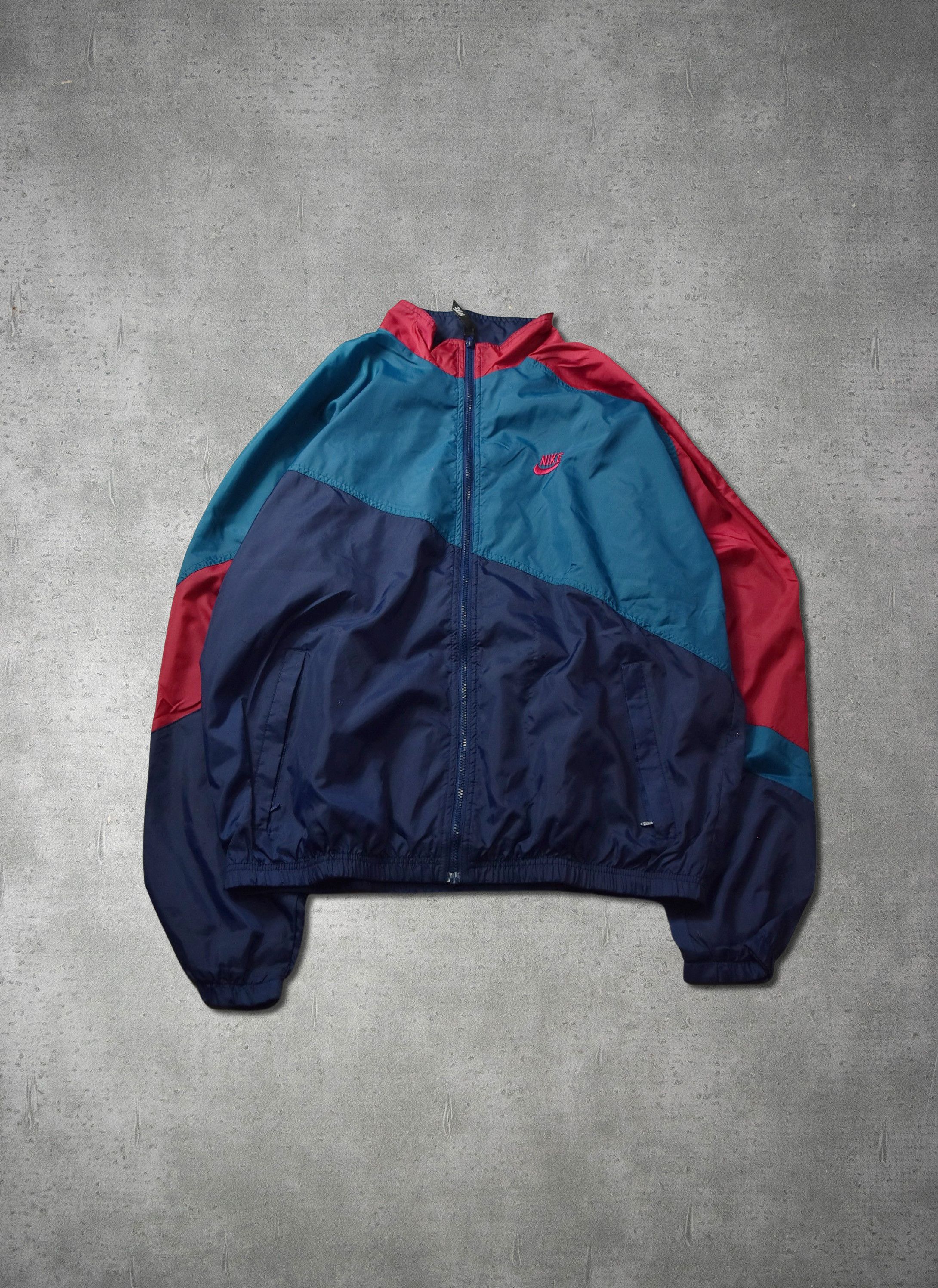 90'S Nike NIKE Nylon Jacket Men's XL Size Vintage Nylon black type Vintage Second Hand