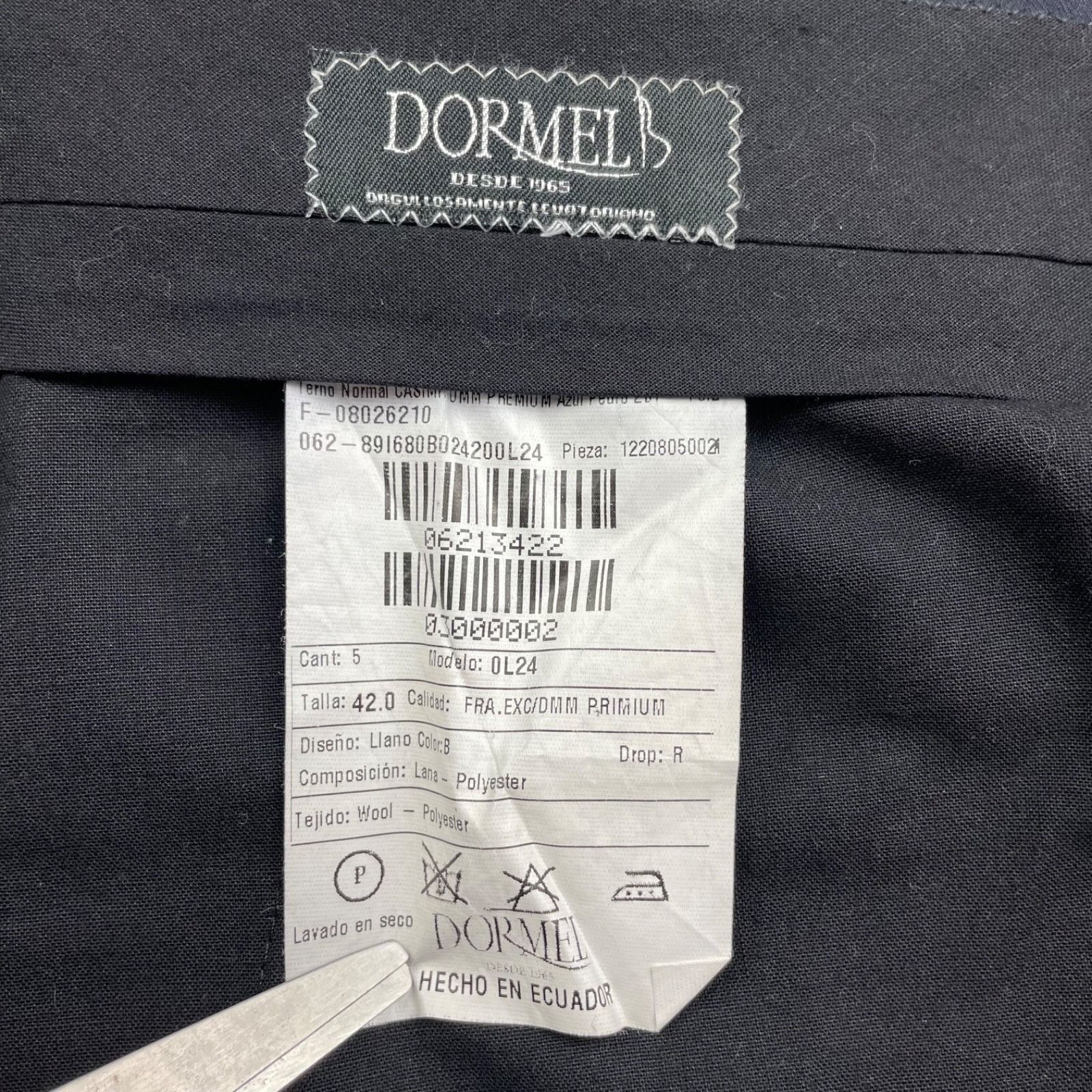 Other Dormel Men’s Bespoke Wool Blend 2-Button Suit Navy Blue • 42 Size 42R - 14 Thumbnail