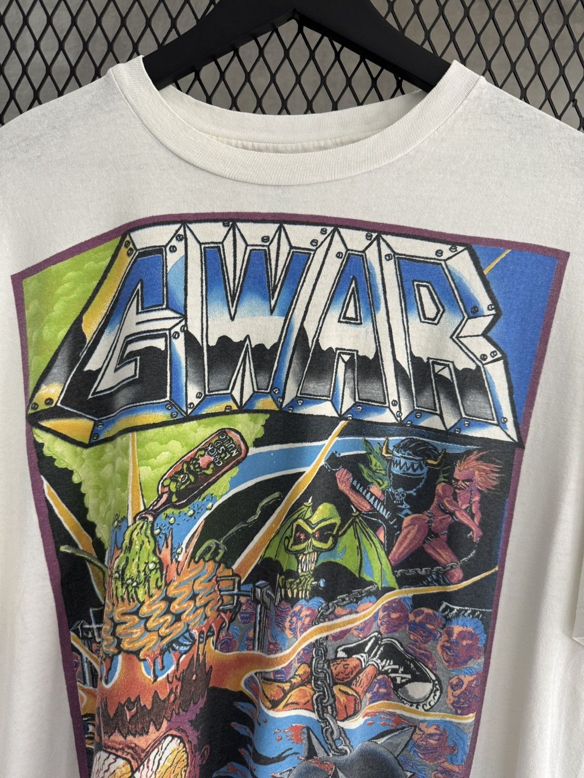 Band Tees Vintage 1994 Gwar When The Shit Hits The Fans Tour Tee Size US XL / EU 56 / 4 - 2 Thumbnail