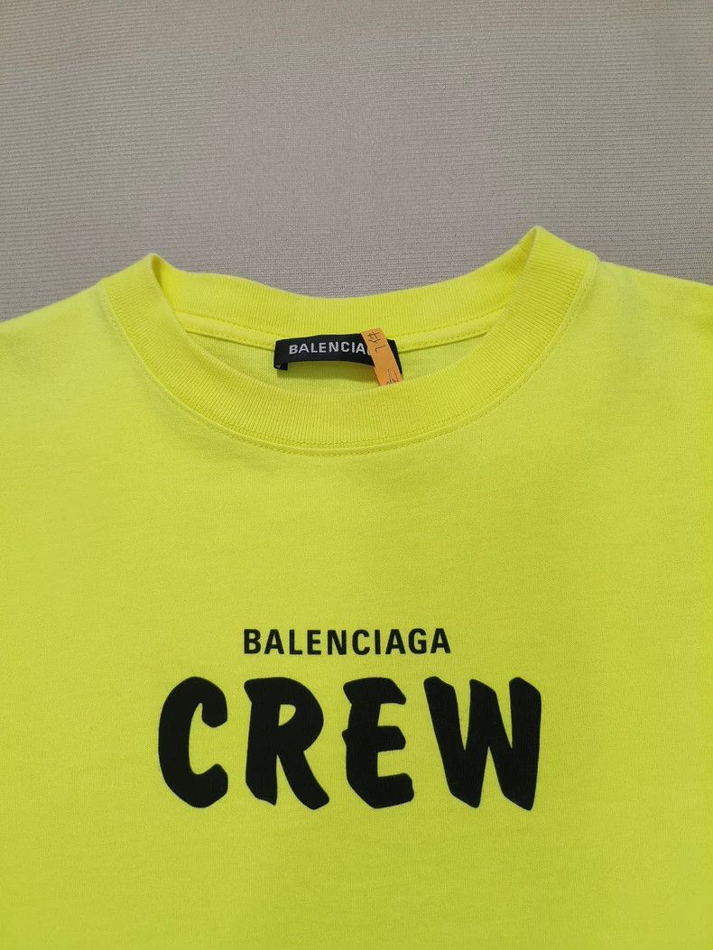 Balenciaga Balenciaga Crew letter small logo fluorescent yellow short Size US S / EU 44-46 / 1 - 4 Thumbnail