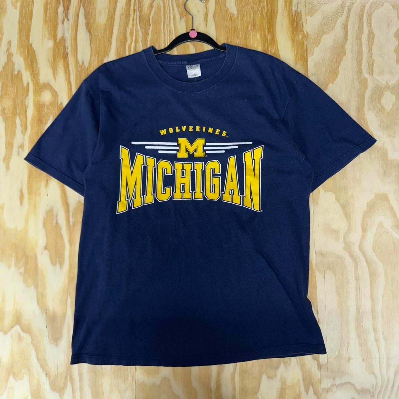 Vintage Vintage y2k navy blue univeristy of michigan collegiate tee Size US L / EU 52-54 / 3 - 1 Thumbnail