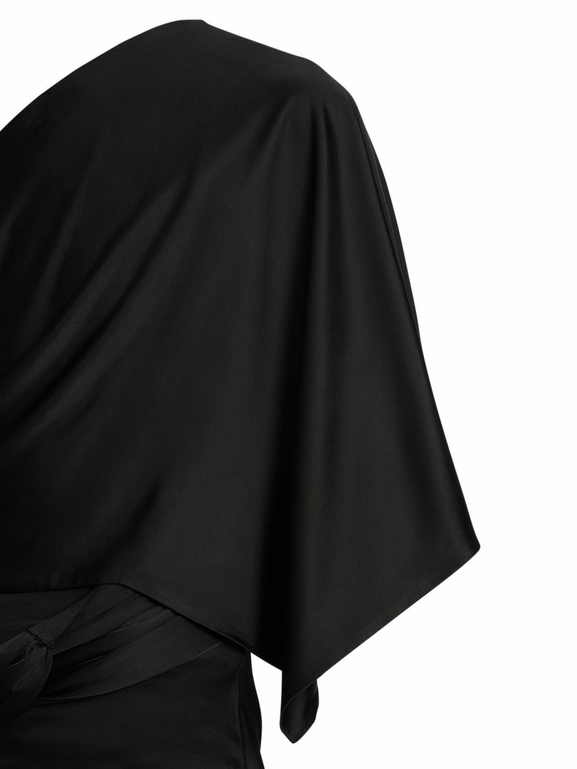Tom Ford o1w1db10225 ABJ675 Belted One Shoulder Long Dress in Black Size XS / US 0-2 / IT 36-38 - 4 Thumbnail