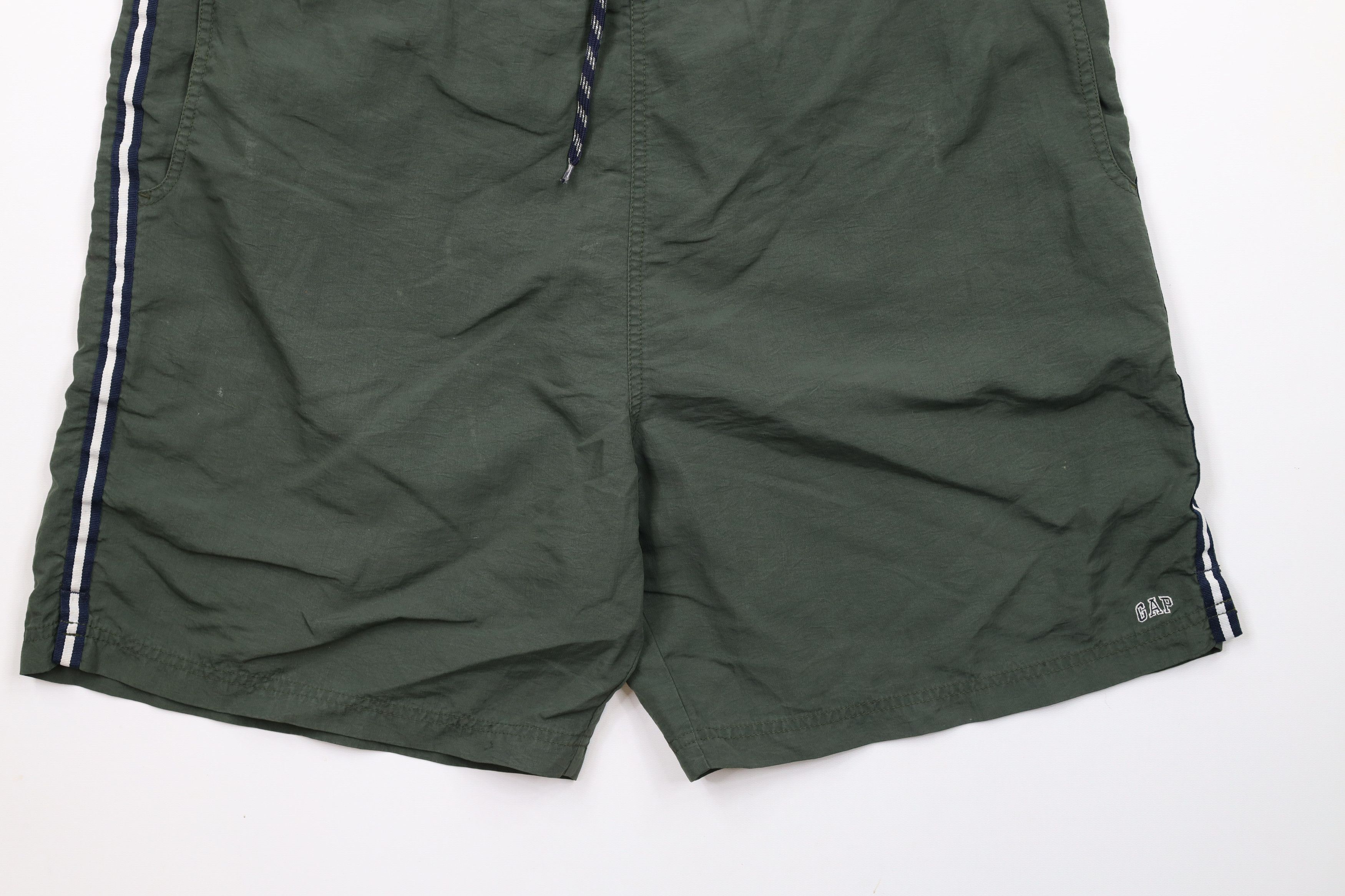 Gap × Vintage Vintage 90s Gap Spell Out Block Letter Lined Shorts Green Size US 34 / EU 50 - 4 Thumbnail