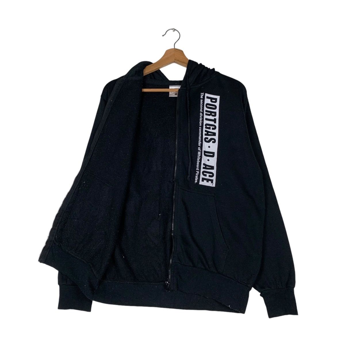 Anime ONE PIECE Portgas D Ace Graphics Zipper Hoodies #1367-C62 Size US L / EU 52-54 / 3 - 11 Thumbnail