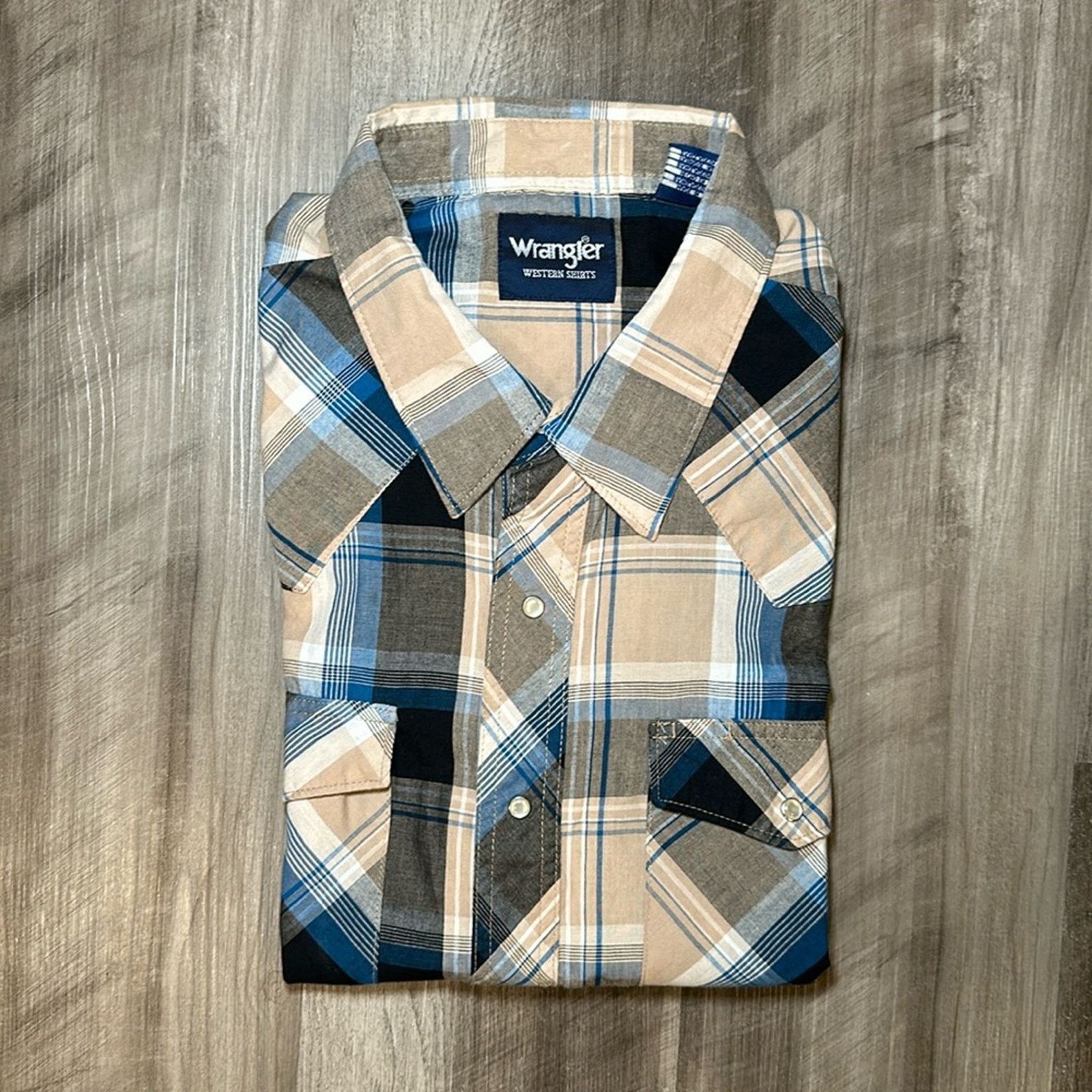 Wrangler Wrangler Western Short Sleeve Pearl Snap Button - 2XL Size US XXL / EU 58 / 5 - 1 Thumbnail