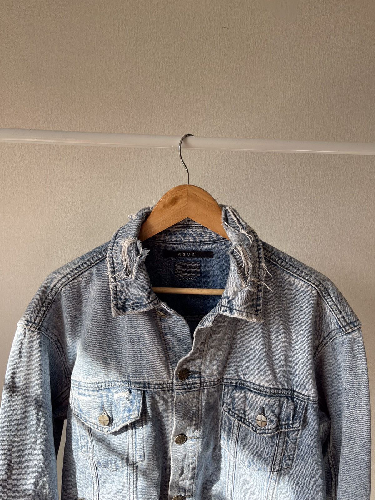 Ksubi Ksubi Distressed Denim Jacket a5 Size US L / EU 52-54 / 3 - 4 Thumbnail