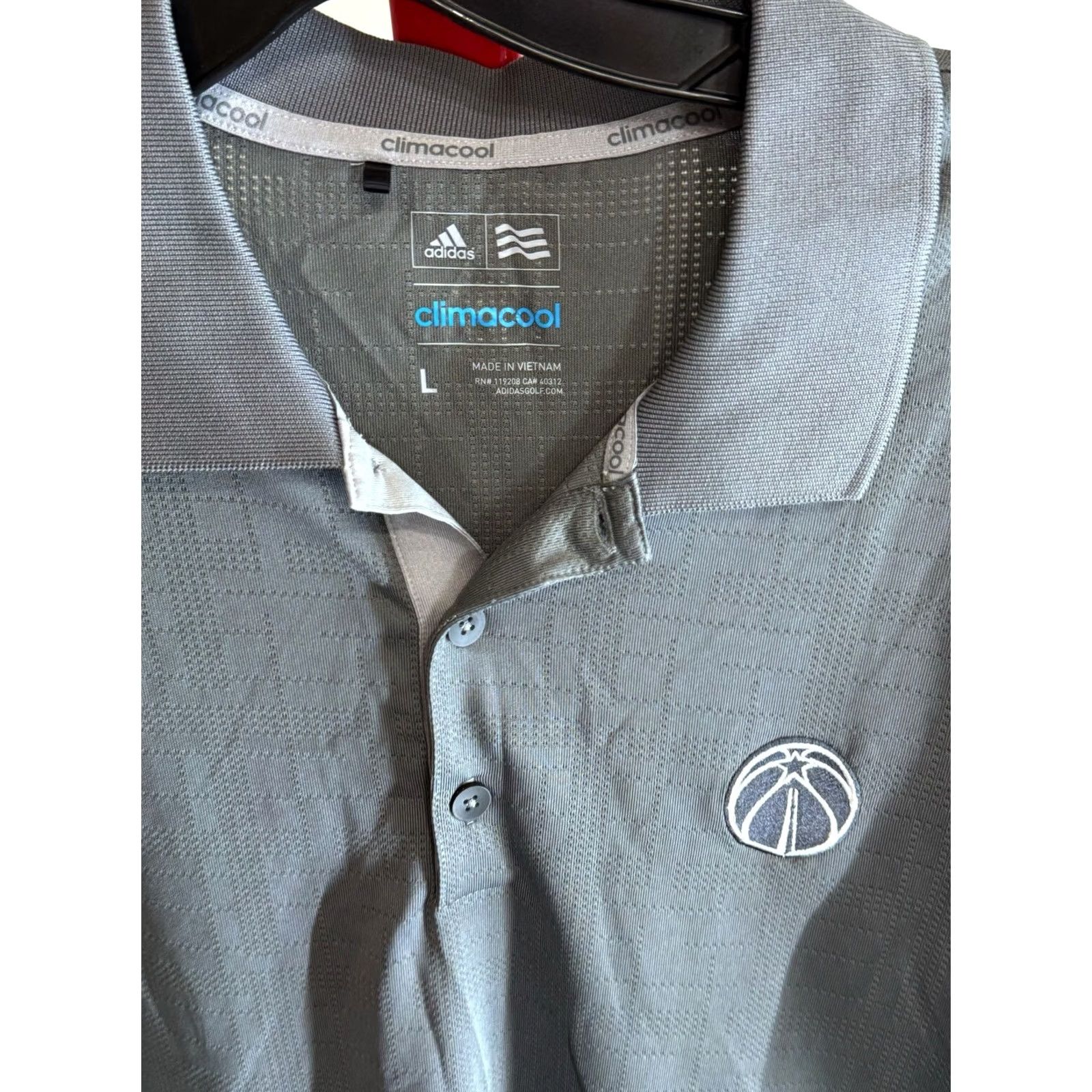 Adidas Adidas Polo Shirt Mens L POLO SHIRT Embroidered Basketball Large L Sharp POLO Shirt Adidas Mens L Polo Shirt Size US L / EU 52-54 / 3 - 2 Thumbnail