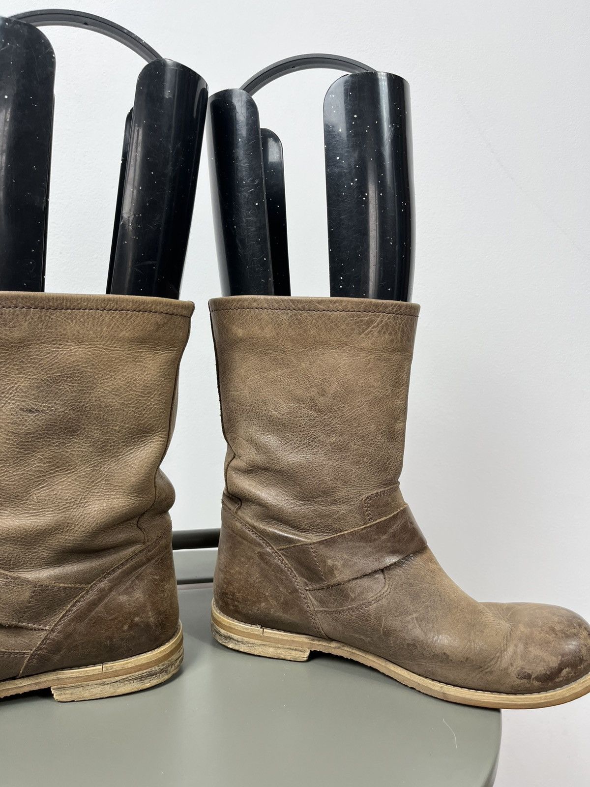 Other Vintage brown leather mid calf boots with buckles size 38 Size US 7.5 / IT 37.5 - 10 Thumbnail
