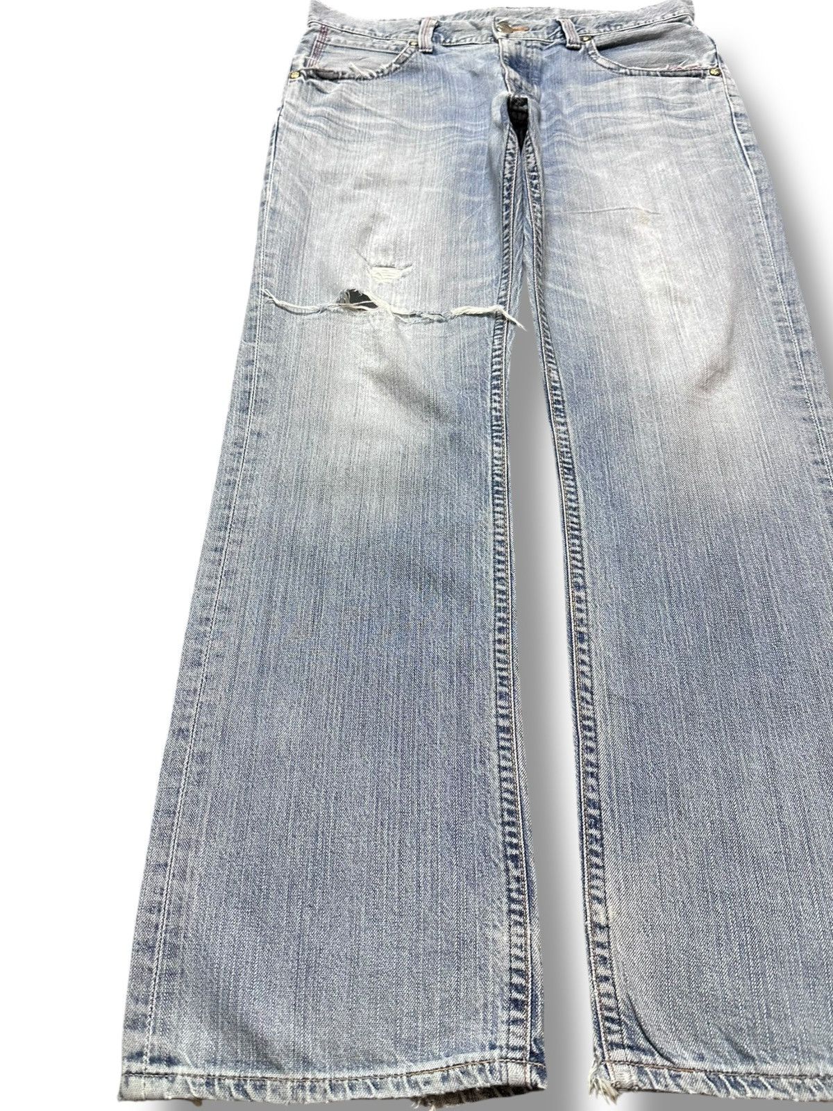 Edwin Vintage Edwin Bluetrip Faded Grunge Distressed Denim Size US 36 / EU 52 - 3 Thumbnail