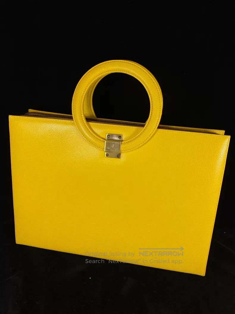 Vivienne Westwood vivienne westwood Round Ring Satchel Briefcase, Calf Grain Size ONE SIZE - 4 Thumbnail