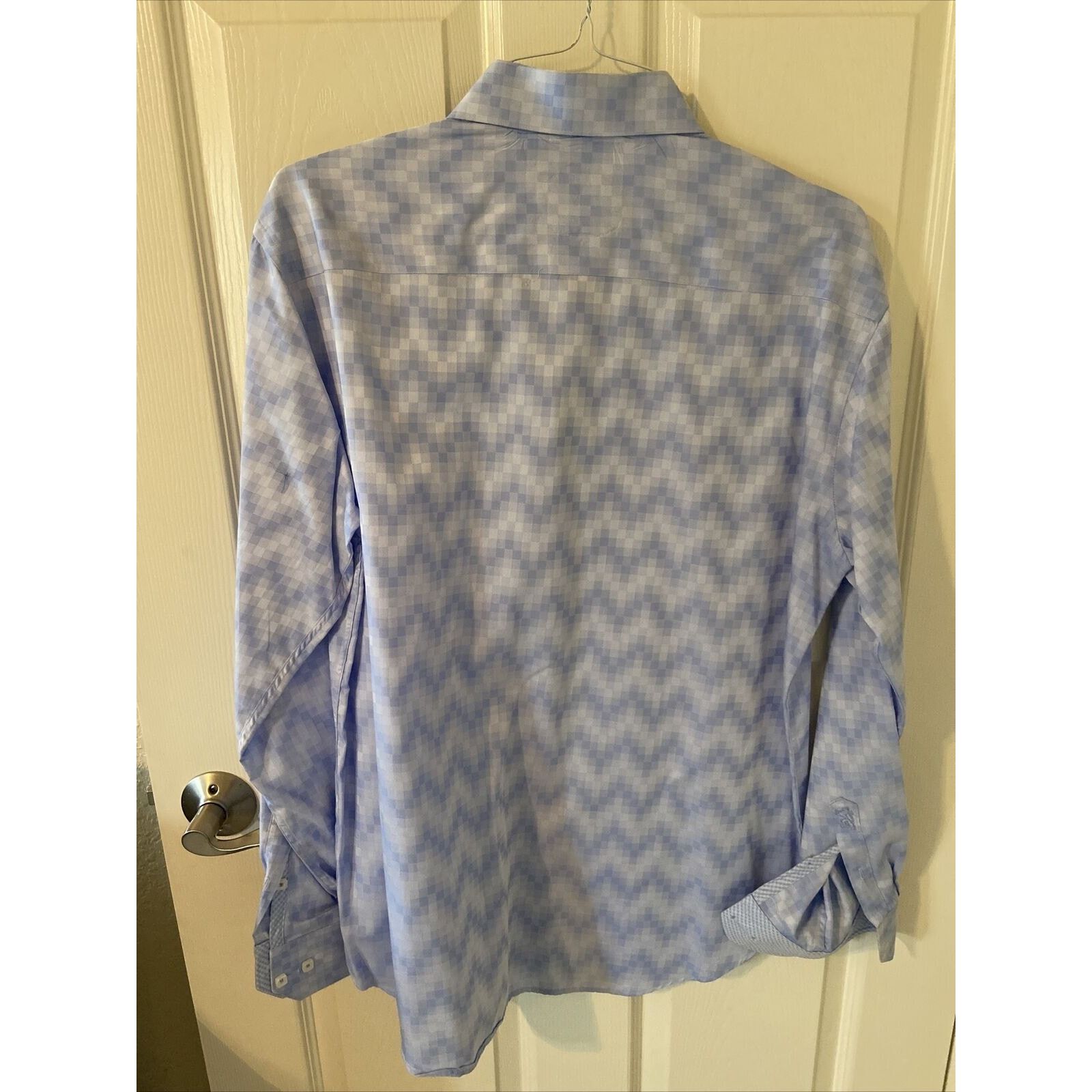 BUGATCHI Bugatchi Shaped Fit Long Sleeve Button Down Shirt, Blue, L Size US L / EU 52-54 / 3 - 3 Thumbnail