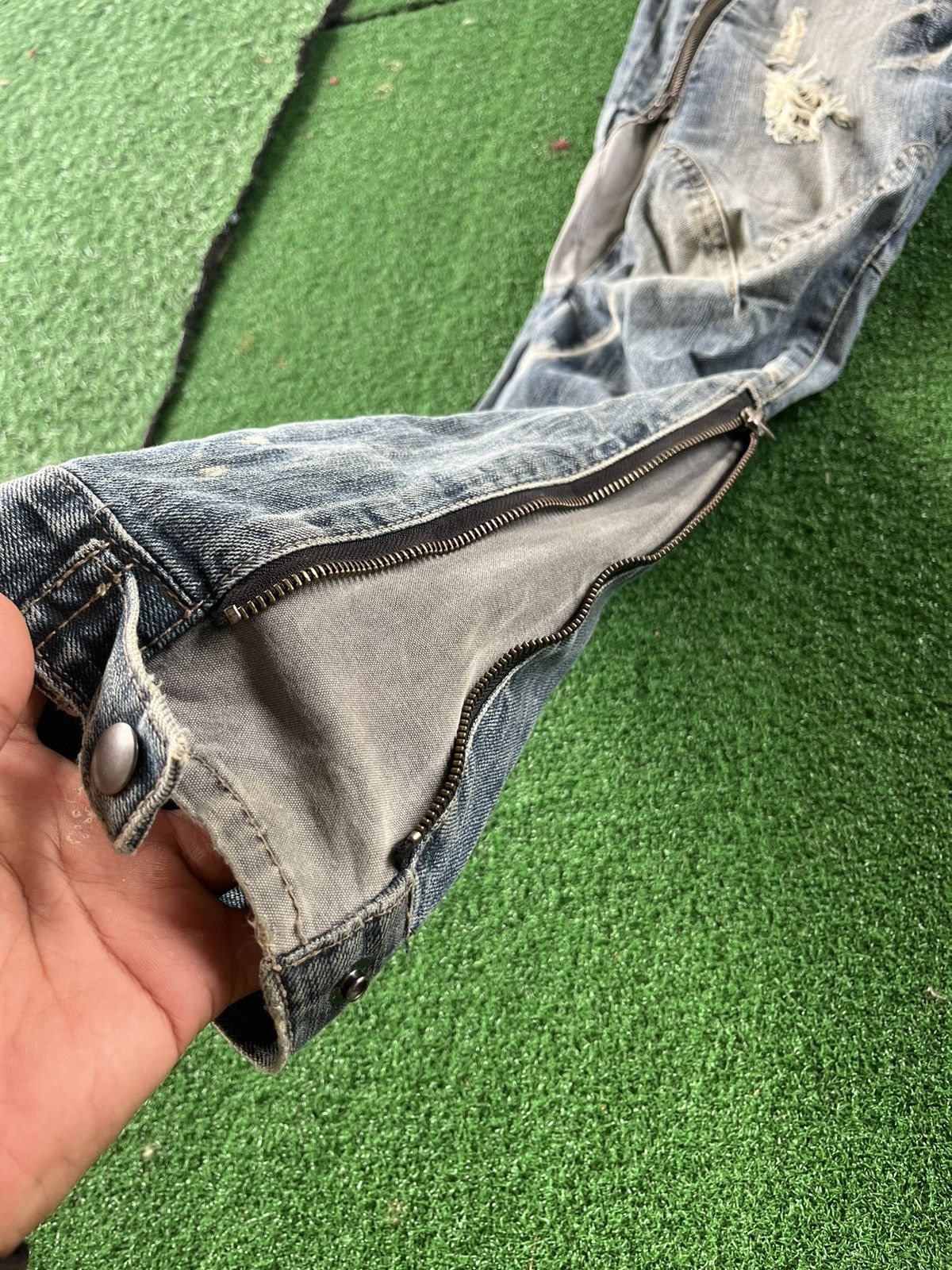 Japanese Brand × PPFM 🔥RARE PPFM Mad Punk Distressed Denime Jeans 🇯🇵 Size US 32 / EU 48 - 10 Thumbnail