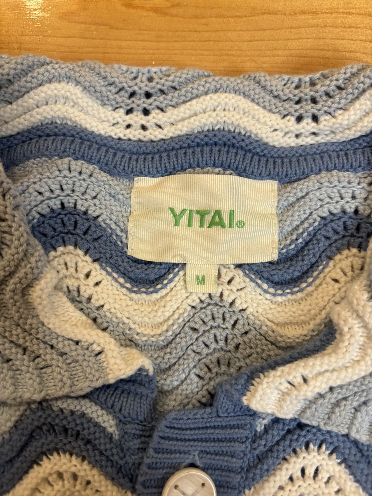 YITAI Azure Shale Stitch Sweater Button Up Size US M / EU 48-50 / 2 - 3 Thumbnail