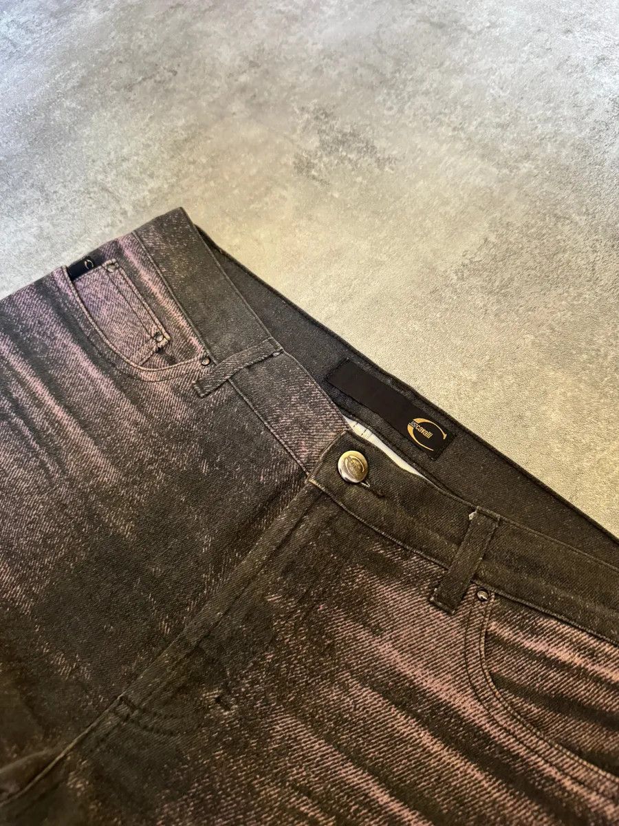 Just Cavalli SS2004 Cavalli Shadow Obscure Denim Pants Size US 30 / EU 46 - 8 Thumbnail