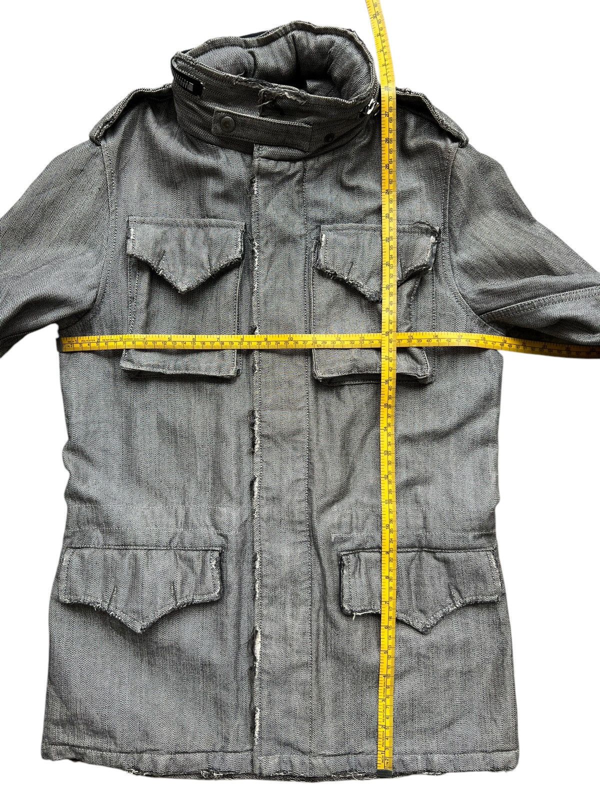 FranCisT MOR.K.S Francist Mor.K.S M65 Distressed Silver Goth Denim Jacket Size US S / EU 44-46 / 1 - 22 Thumbnail