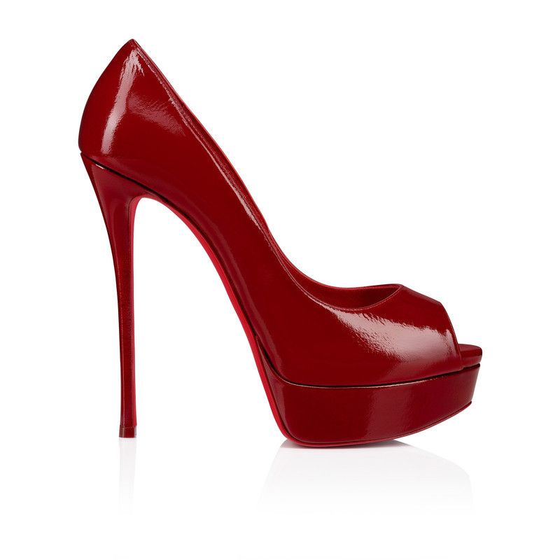 Christian Louboutin os11x0526 Fetish Peep150mm Patent Leather Pumps in Red Size US 9 / IT 39 - 1 Thumbnail