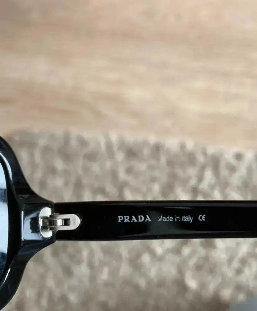 Prada × Vintage PRADA Sunglasses Rectangle Wrap Shield Metal Symbole RI921 Size ONE SIZE - 4 Thumbnail
