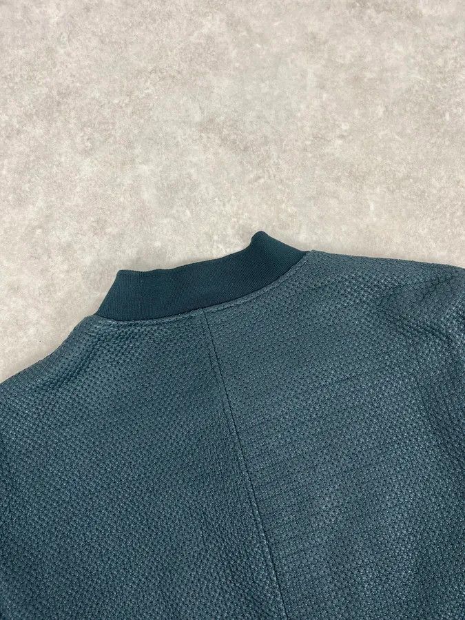 Emporio Armani SS2015 Emporio Armani Green Waffled Leather Biker Jacket Size US M / EU 48-50 / 2 - 7 Thumbnail