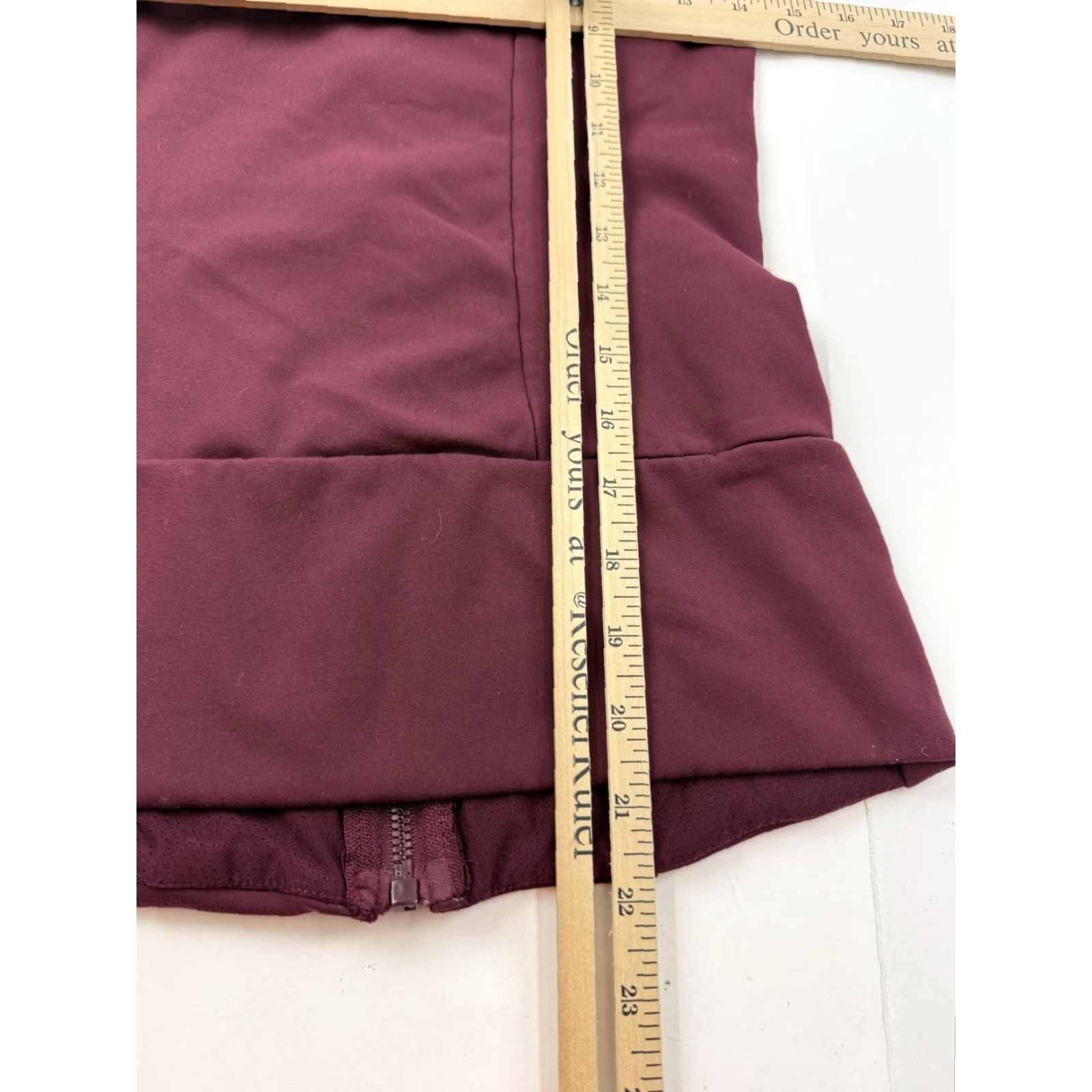 Vintage Yogalicious Lux Womens XS Red Full Zip Track Jacket with Thumbholes, Slim Fit, Jersey Size XS / US 0-2 / IT 36-38 - 7 Thumbnail