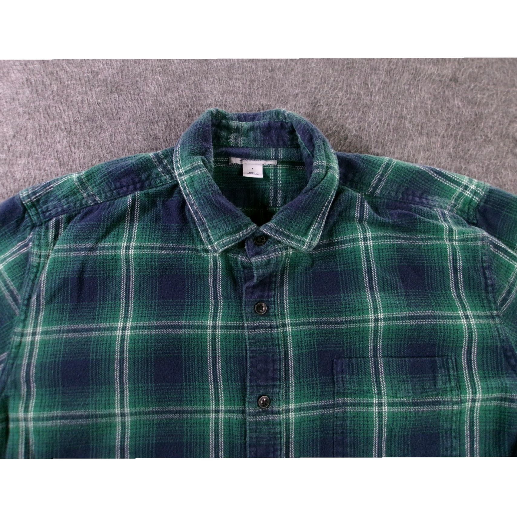 Essentials Amazon Essentials Shirt Men Large Green Plaid Flannel Button-Up Long Sleeve Casual Workwear Lumberjack Autumn Winter Spring Size US L / EU 52-54 / 3 - 2 Thumbnail