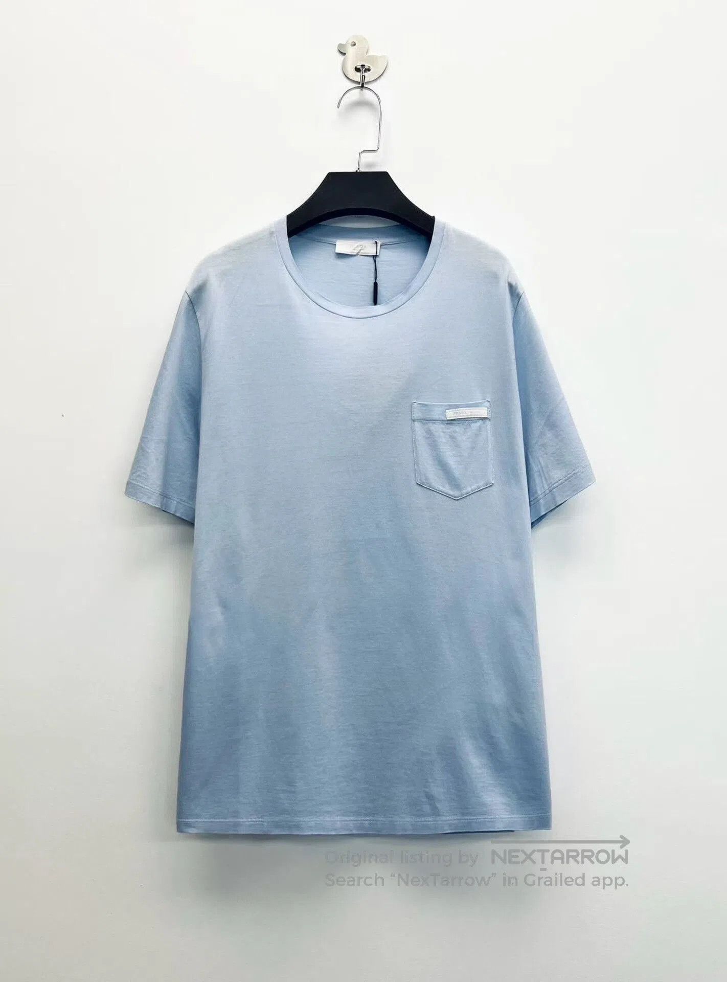 Prada Prada Light Blue Stripe Logo Short Sleeve. Size US M / EU 48-50 / 2 - 1 Thumbnail