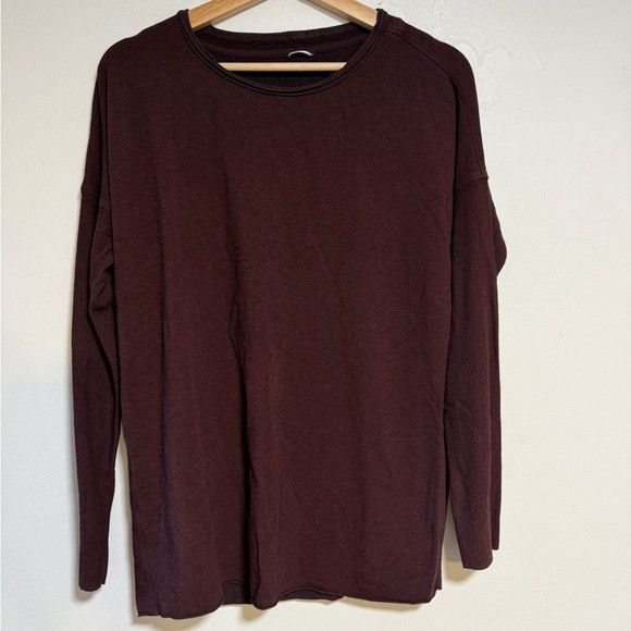 Kit and Ace Kit and Ace Burgundy Long Sleeve Crew Neck - Sz XL (Est) Size XL / US 12-14 / IT 48-50 - 2 Thumbnail