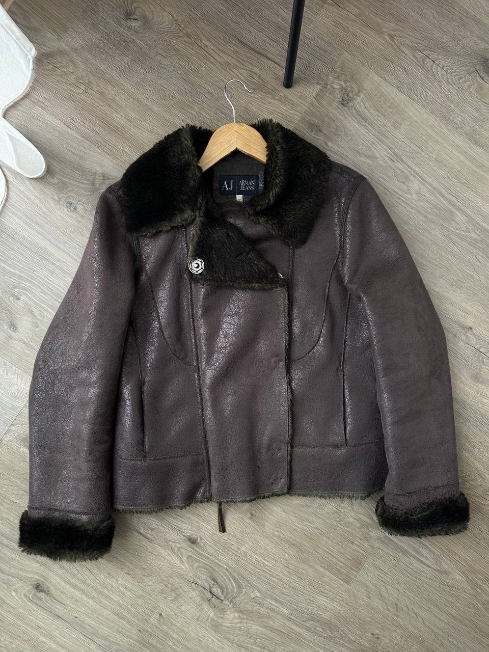 Armani × Vintage Vintage Armani Jeans Faux Fur Womesn Jacket Size L / US 10 / IT 46 - 9 Thumbnail