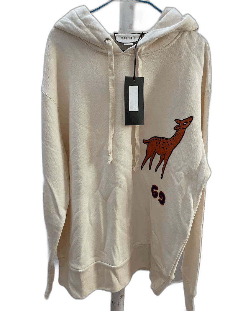 Gucci Gucci Embroidered Deer Hoodie with Tags-yf Size US M / EU 48-50 / 2 - 1 Thumbnail