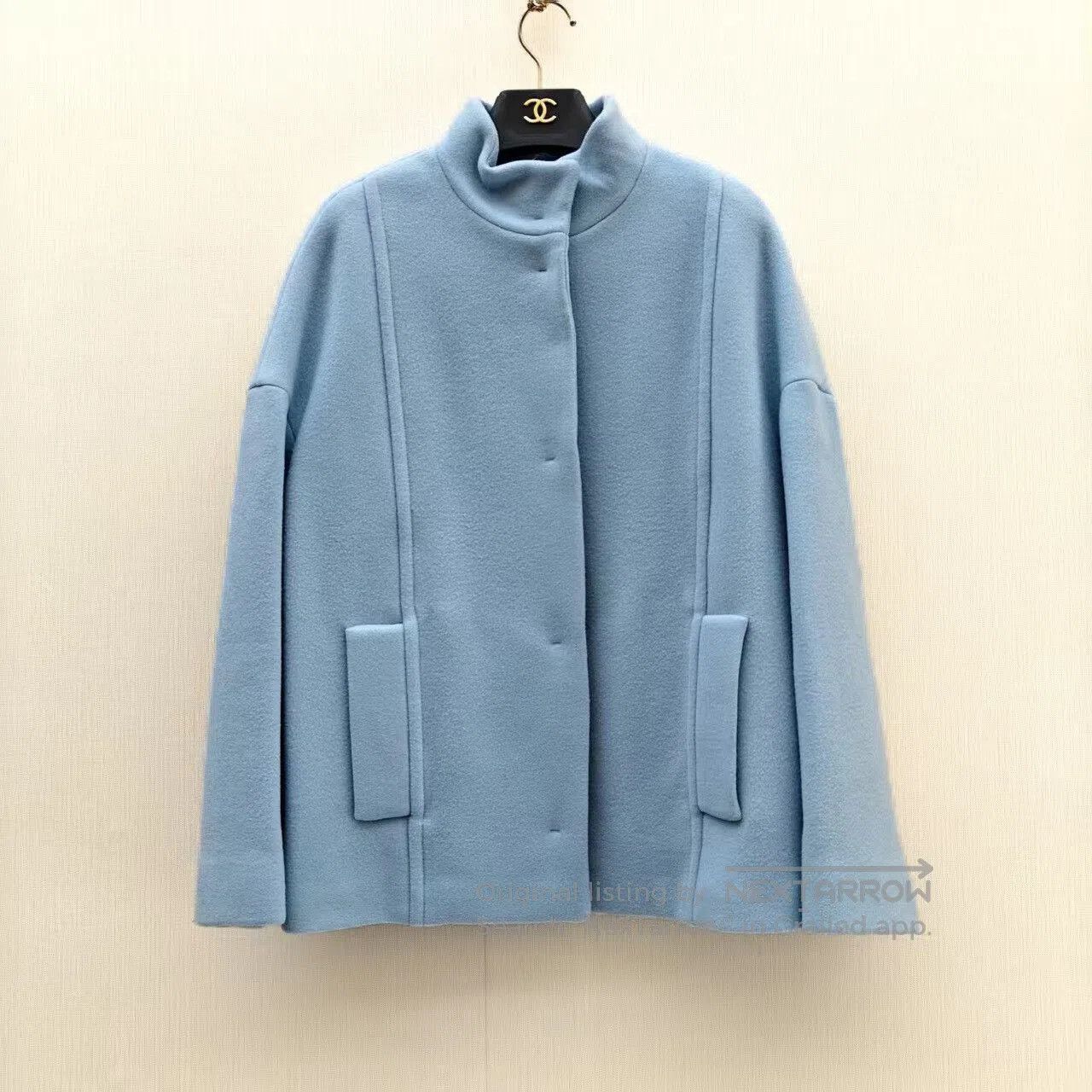 max mara blue wool coat.