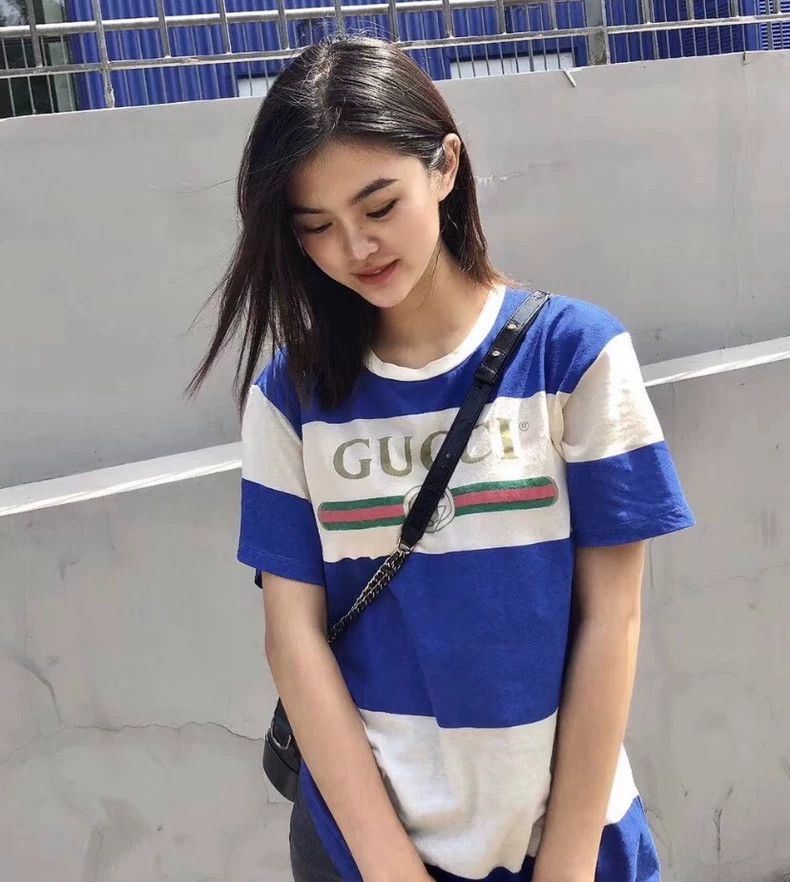 Gucci GucciColor-blocked striped logo printed cotton round-neck s Size US XL / EU 56 / 4 - 9 Thumbnail