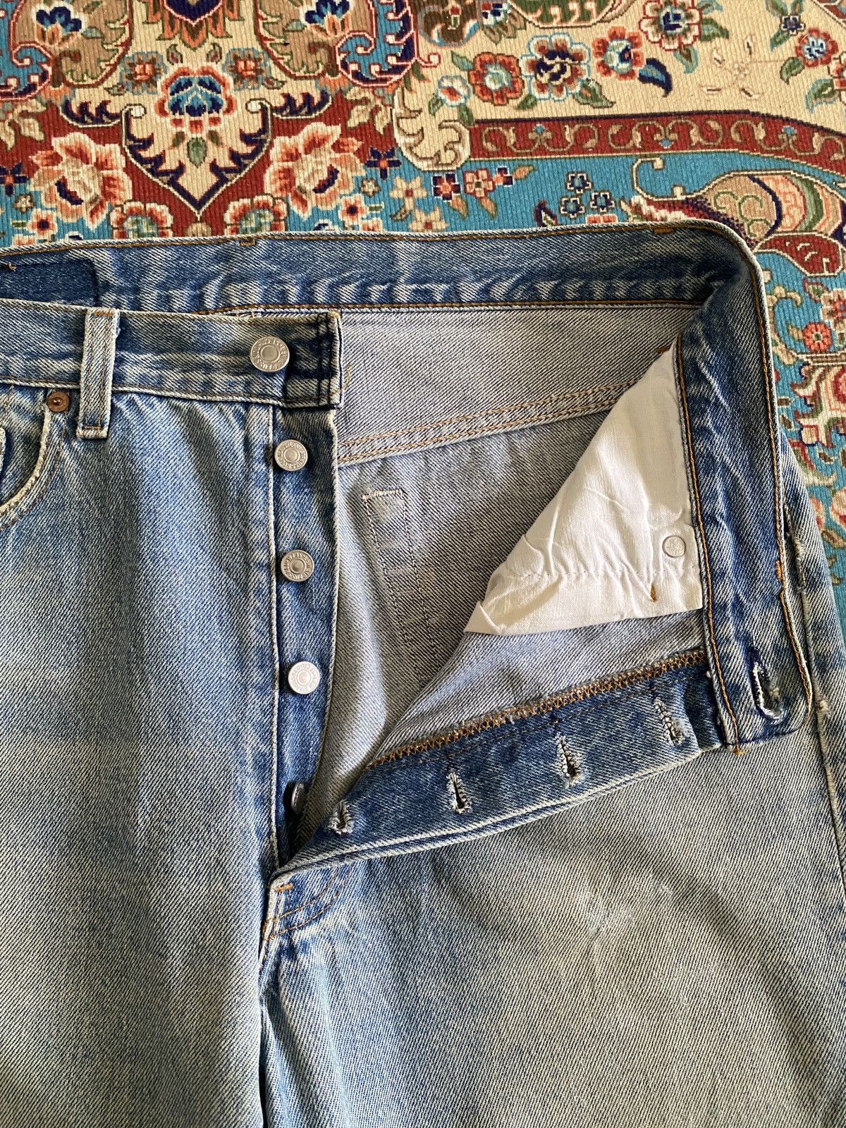Levi's Vintage 90s Levi’s 501 Distressed Denim Size US 32 / EU 48 - 12 Thumbnail