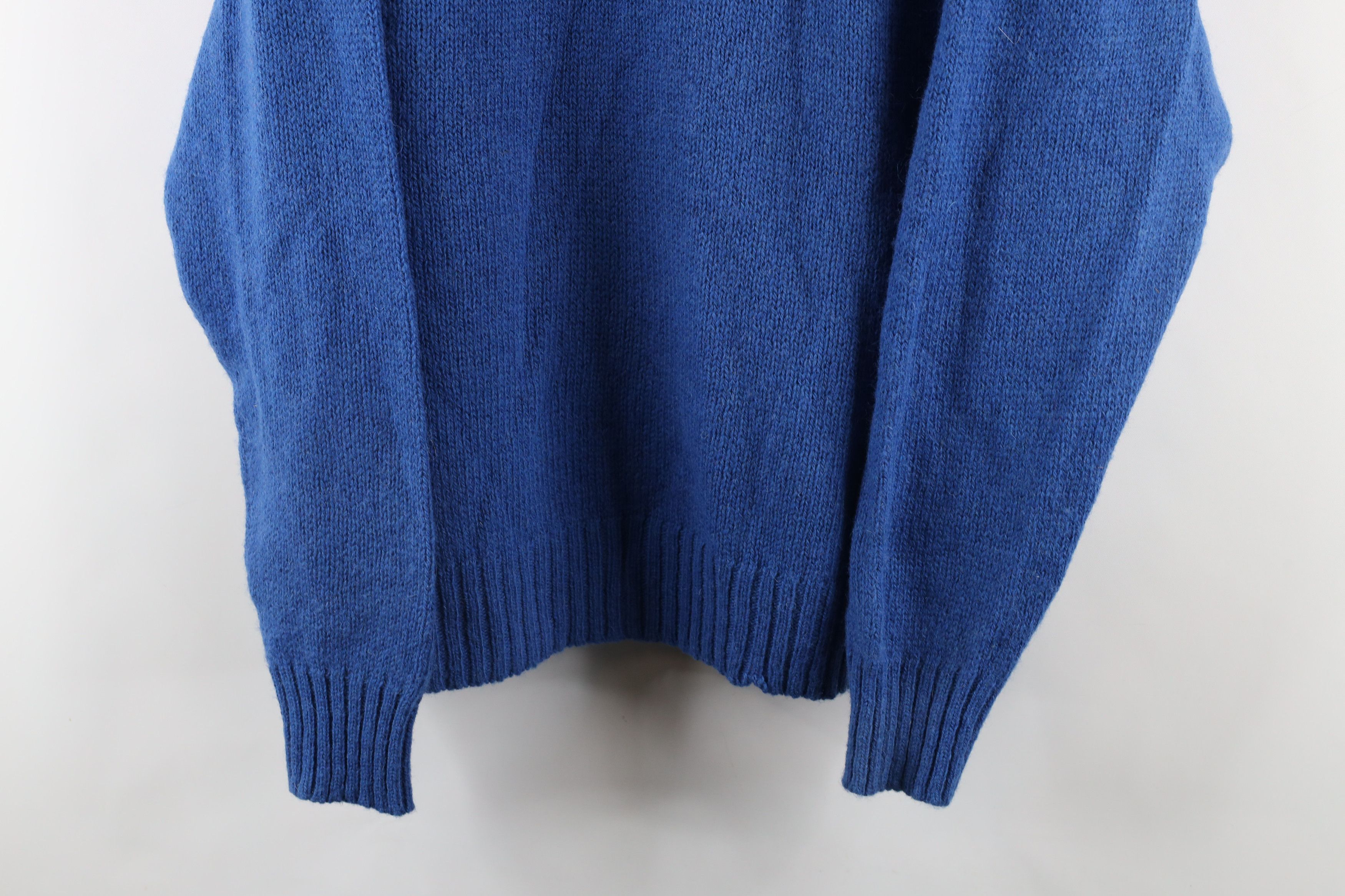 Vintage Vintage 70s Streetwear Wool Blend Knit Crewneck Sweater Blue Size US XL / EU 56 / 4 - 3 Thumbnail